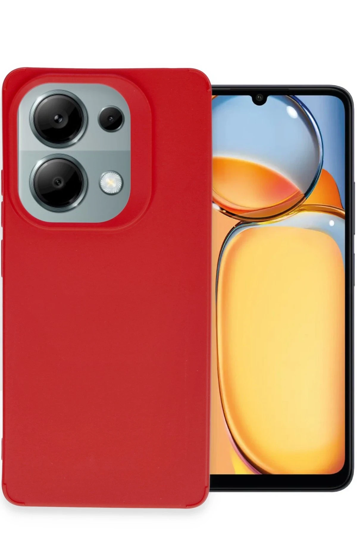 Newface Xiaomi Redmi Note 13 Pro 4G Kılıf Petro Silikon - Kırmızı