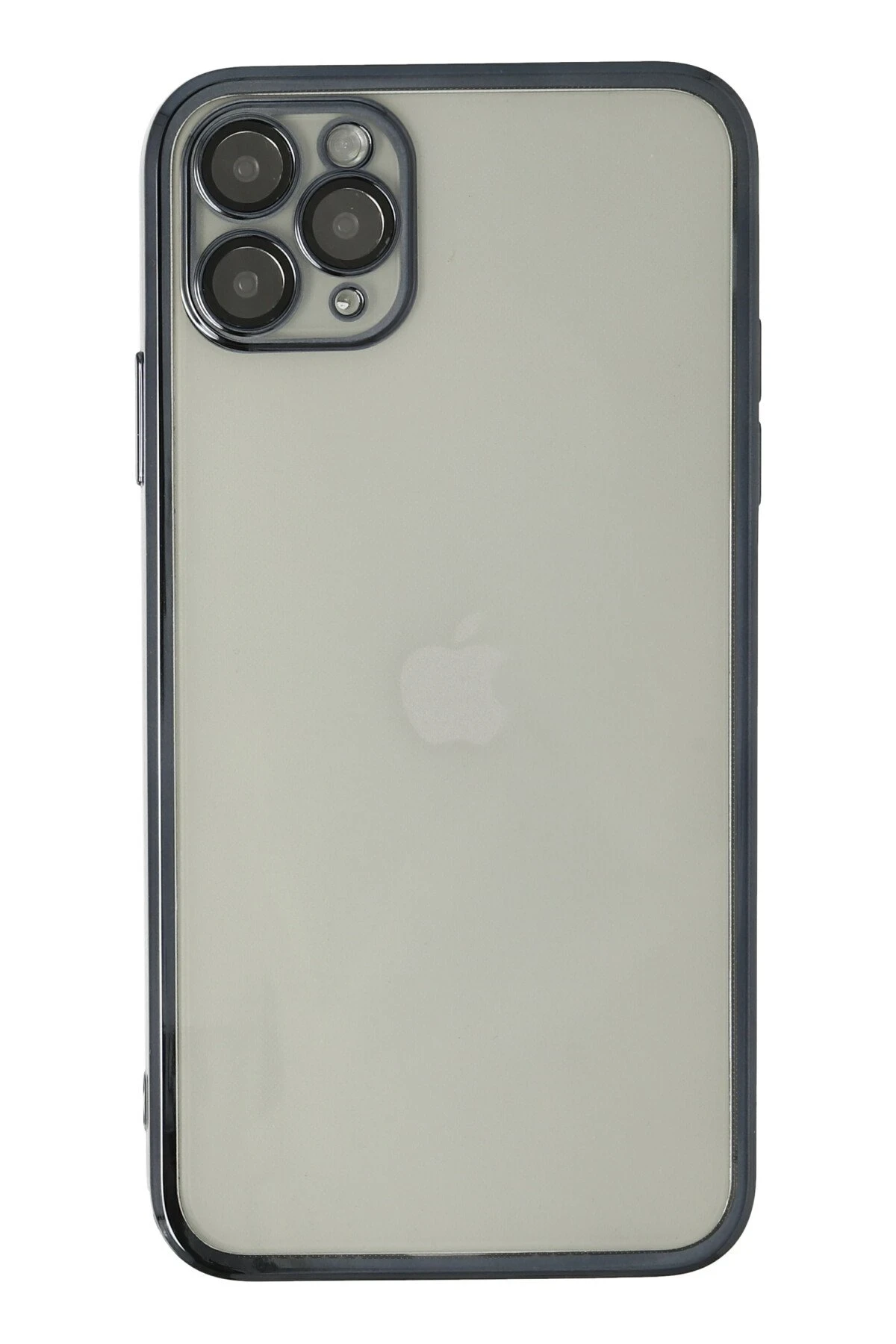Newface iPhone 11 Pro Max Kılıf Razer Lensli Silikon - Siyah