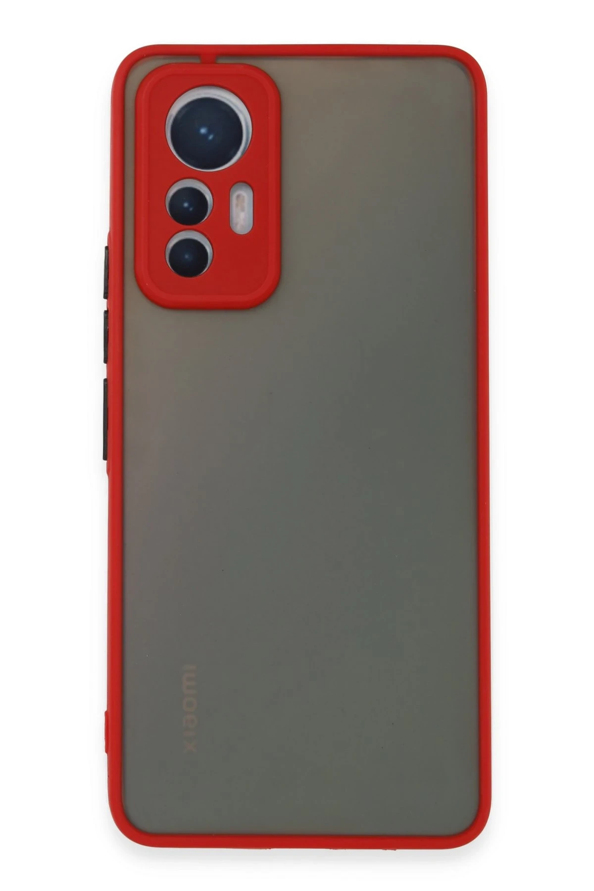 Newface Xiaomi Mi 12 Lite Kılıf Montreal Silikon Kapak - Kırmızı