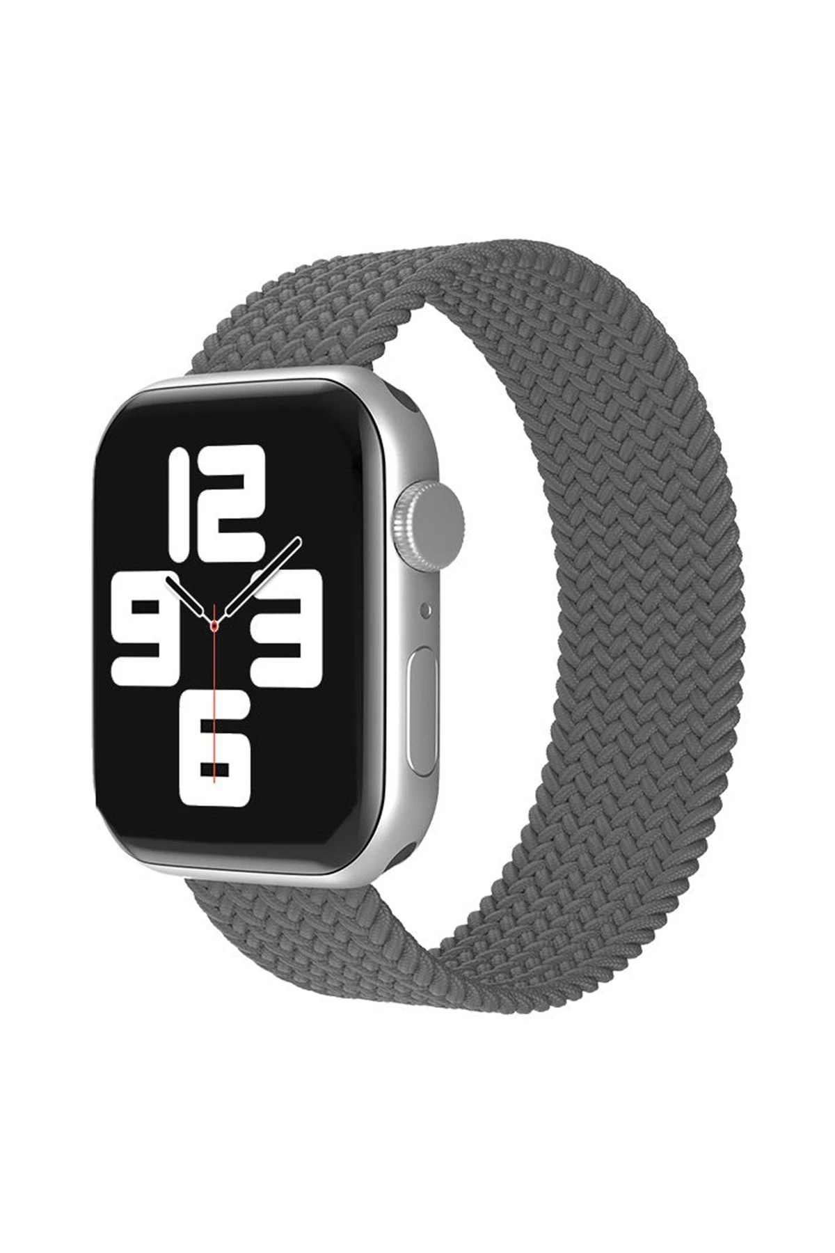Newface Apple Watch 38mm Ayarlı Solo Silikon Kordon - Gri