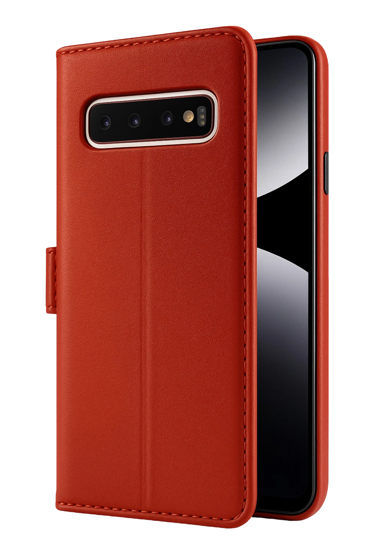 Newface Samsung Galaxy S10 Plus Trend S Plus Kapaklı Kılıf - Kırmızı