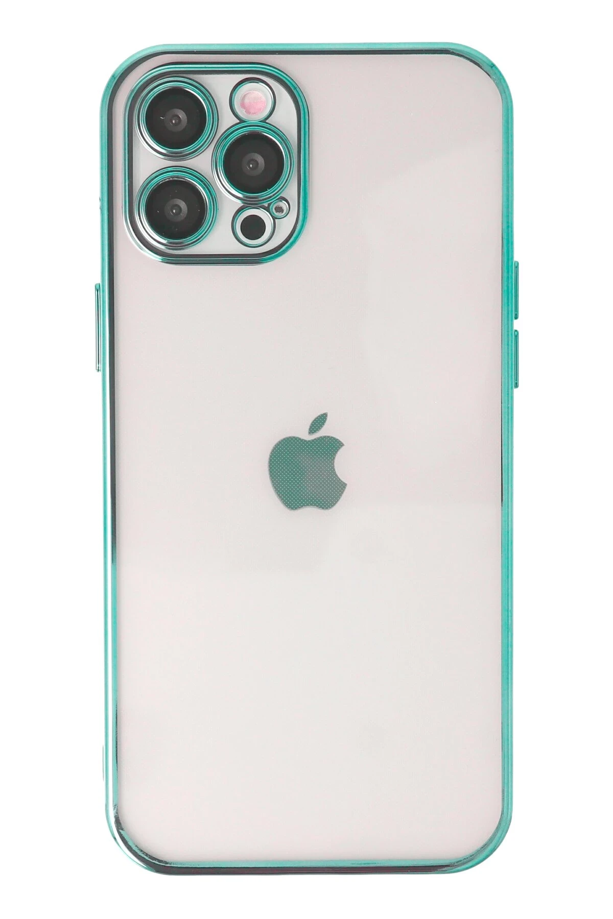 Newface iPhone 12 Pro Max Kılıf Razer Lensli Silikon - Yeşil