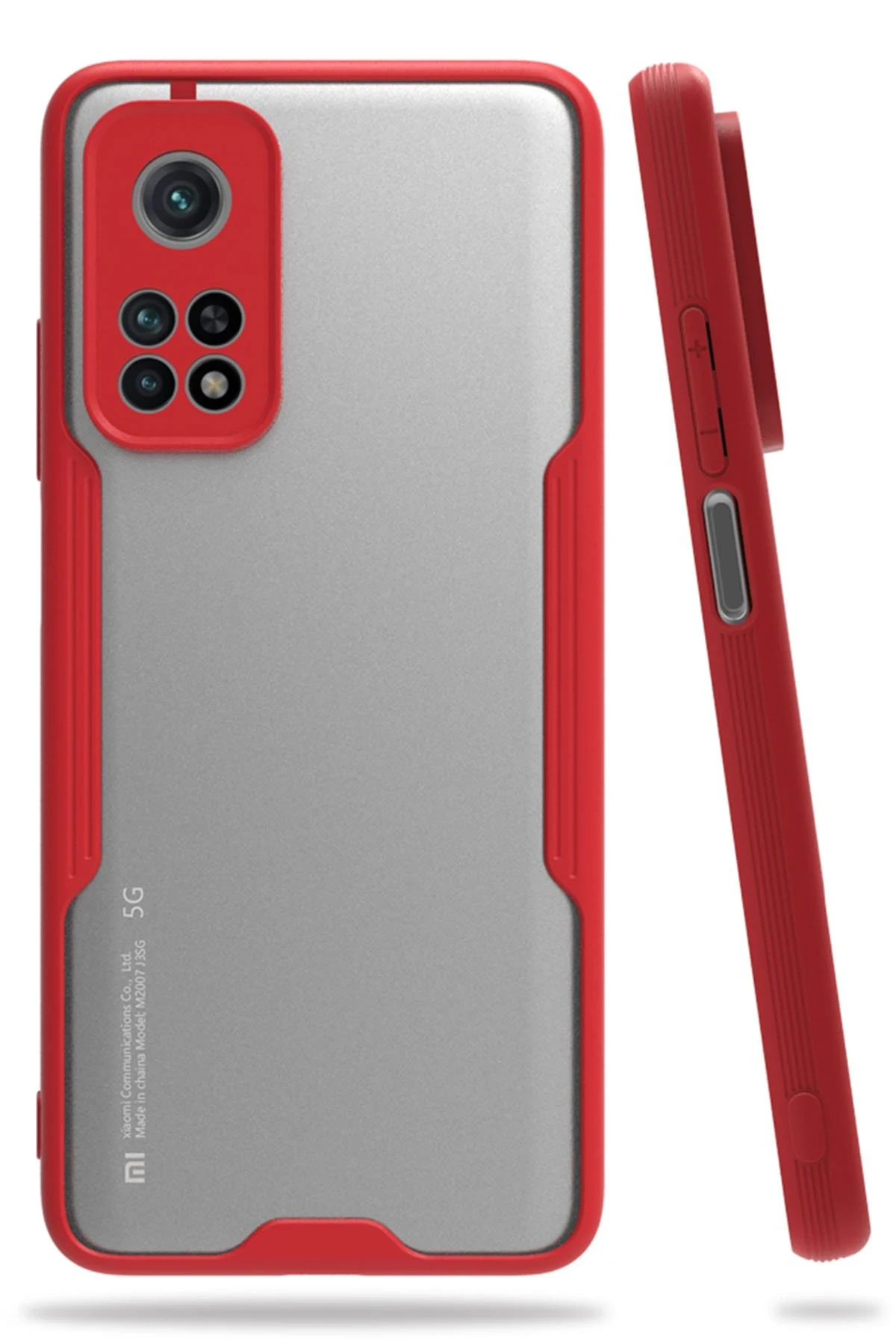 Newface Xiaomi Mi 10T Pro Kılıf Platin Silikon - Kırmızı