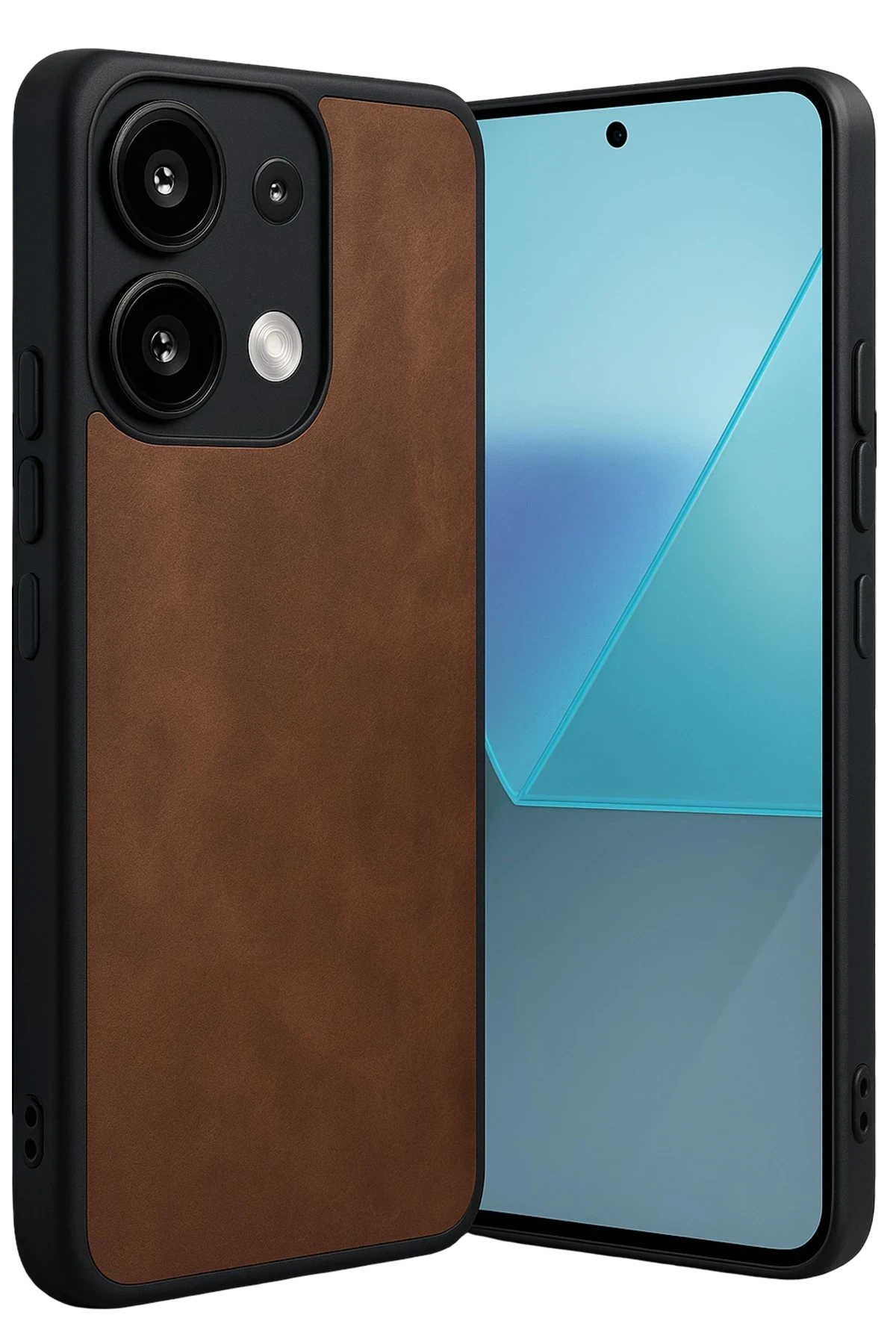 Newface Xiaomi Redmi Note 13 4G Kılıf Aras Deri Kapak - Taba