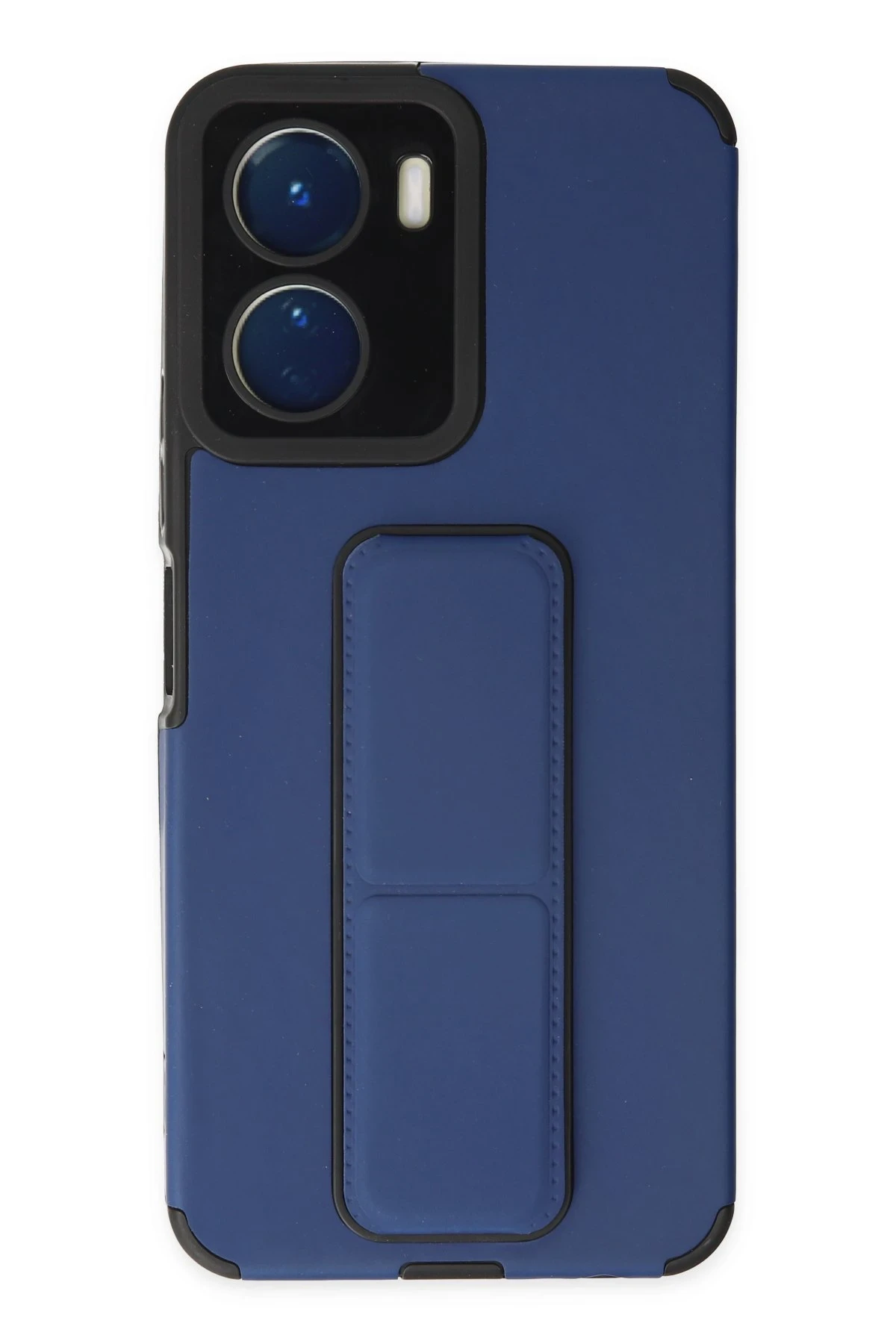 Newface Vivo Y16 Kılıf Mega Standlı Silikon - Mavi