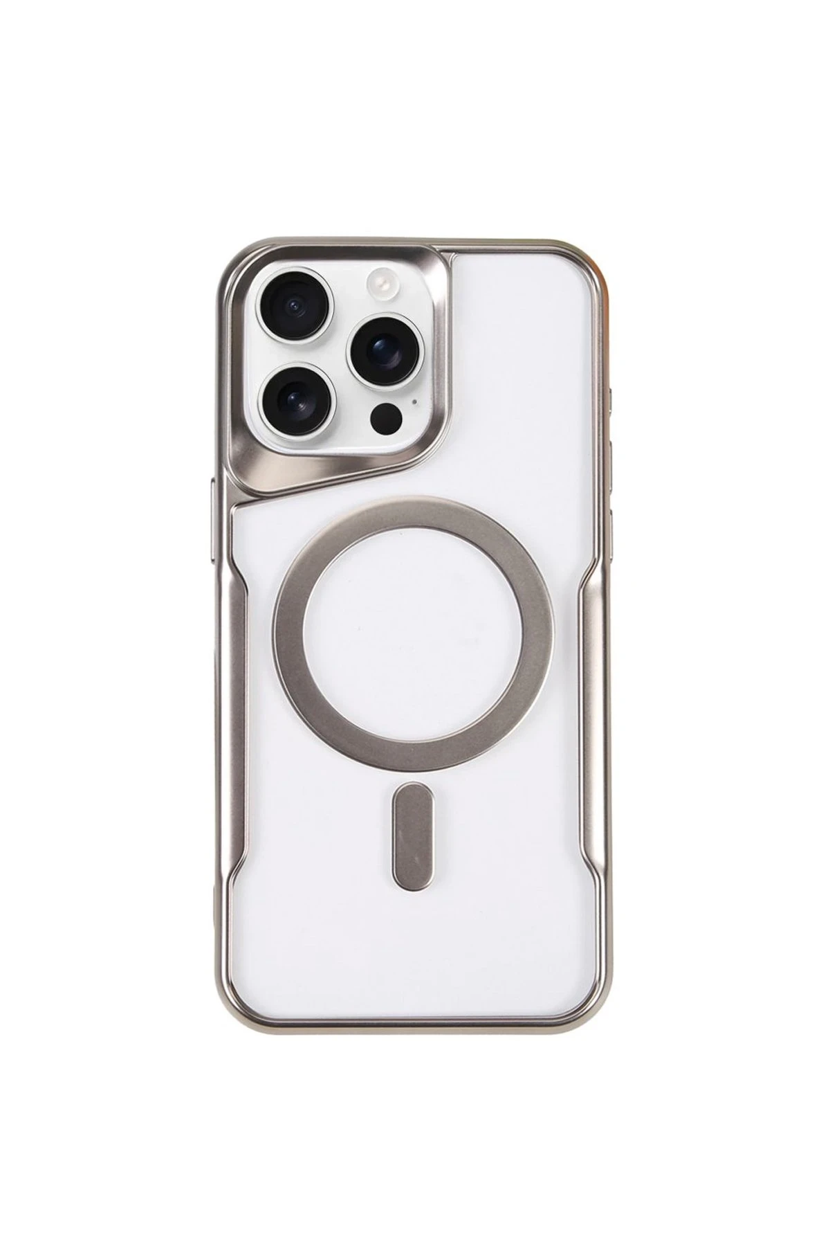 Newface iPhone 11 Pro Max Kılıf Boyi Magsafe Silikon Kapak - Gümüş