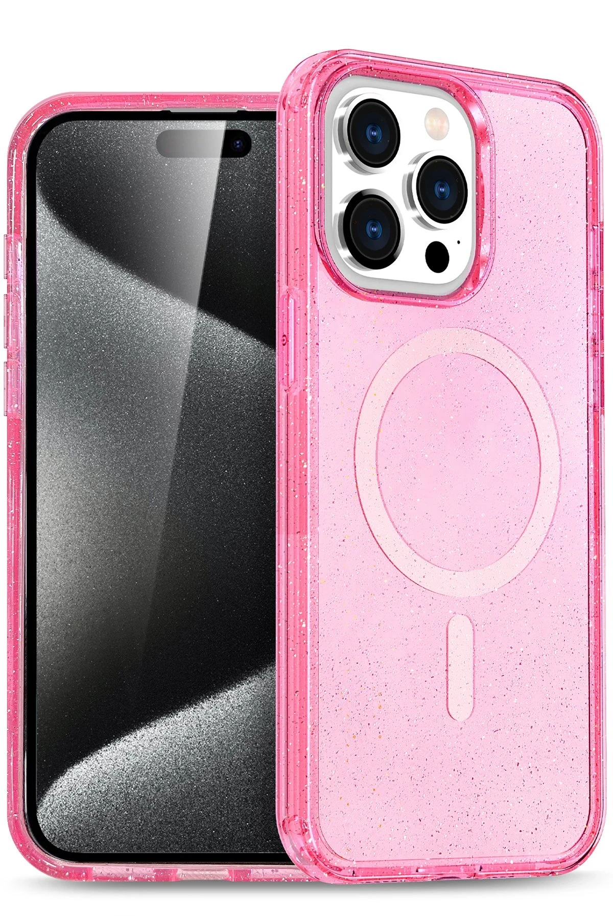 Newface iPhone 16 Pro Kılıf Glow Magsafe Kapak - Pembe