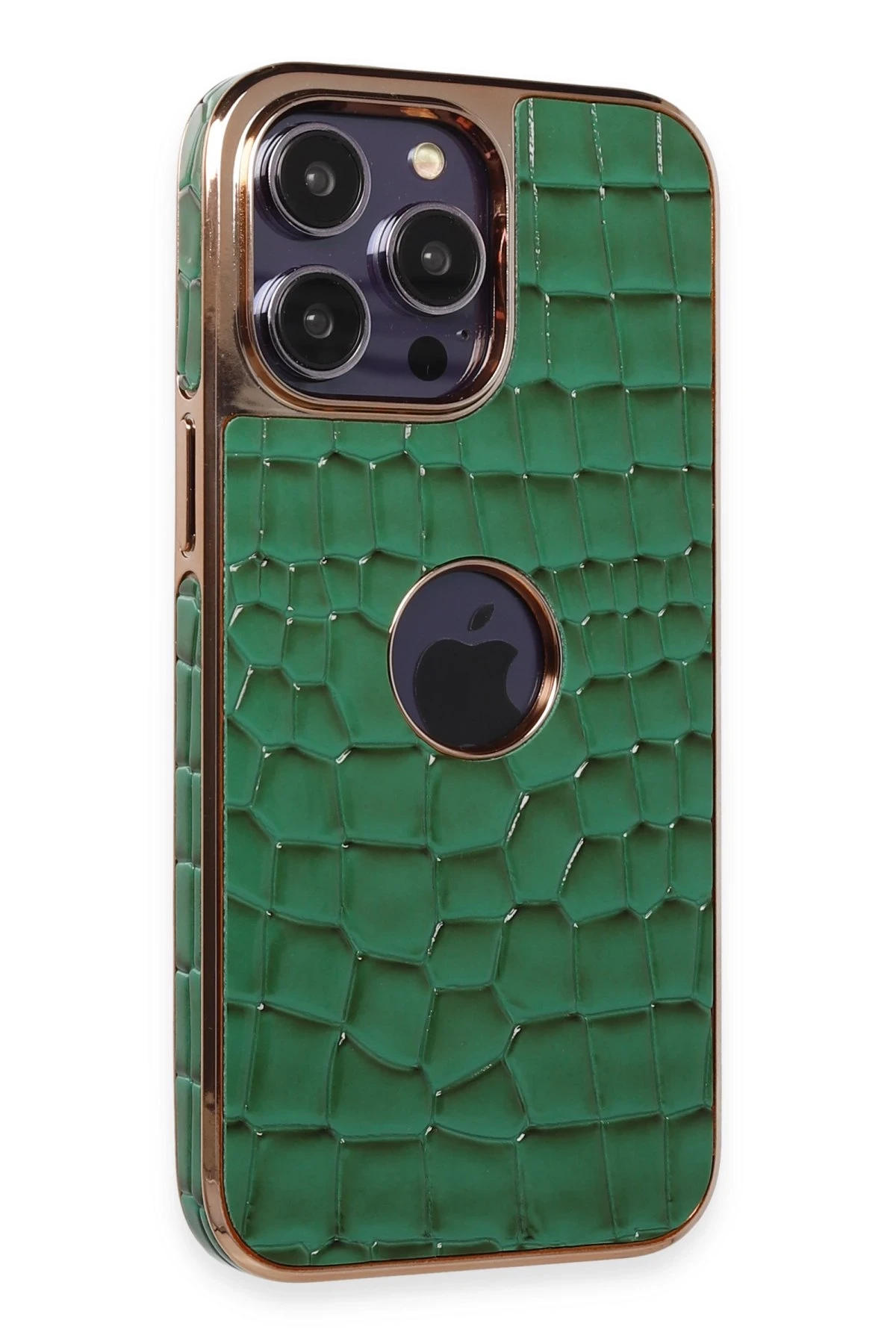 Newface iPhone 14 Pro Max Kılıf Snake Kapak - Koyu Yeşil