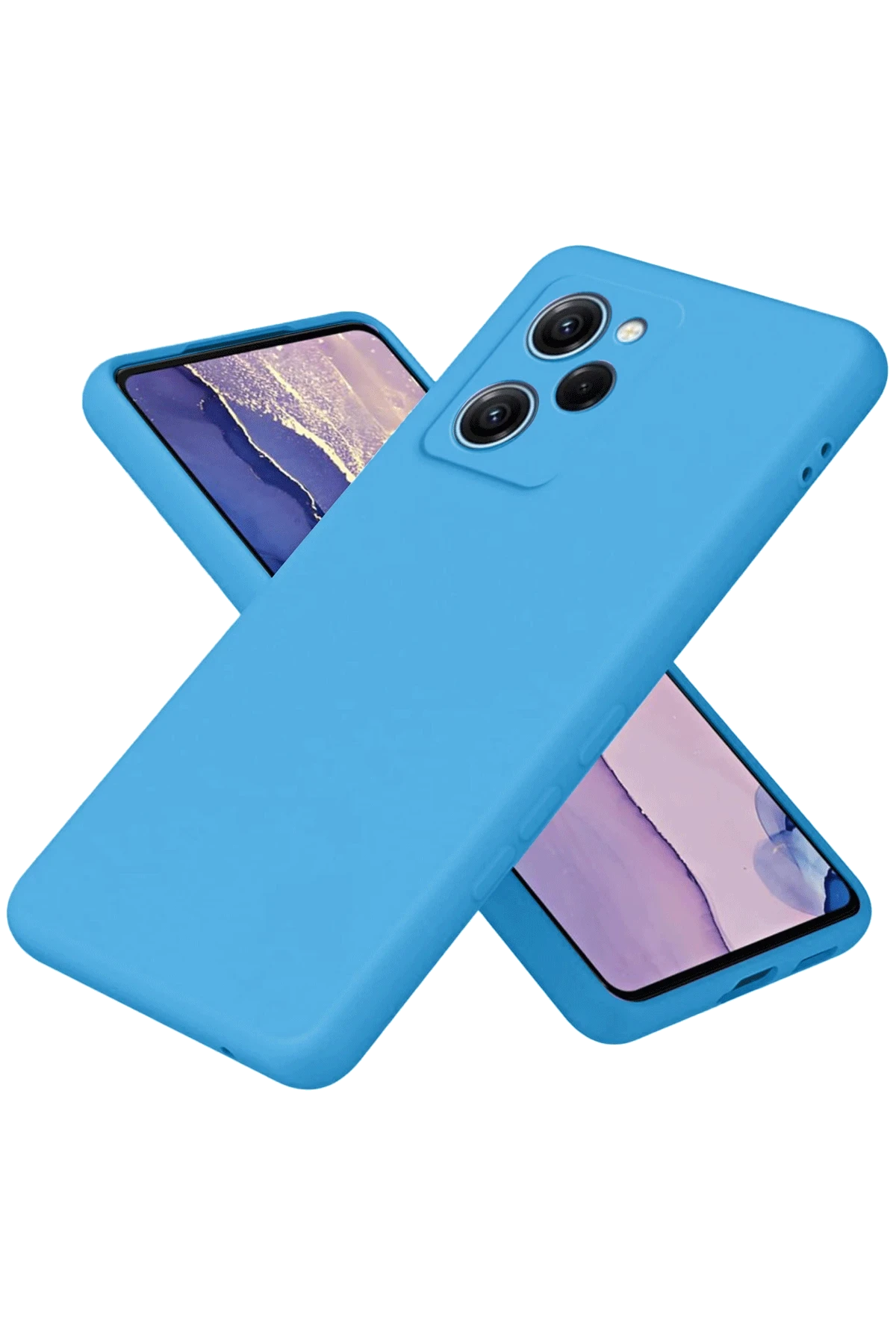 Newface Xiaomi Poco X5 Pro 5G Nano içi Kadife Silikon - Mavi