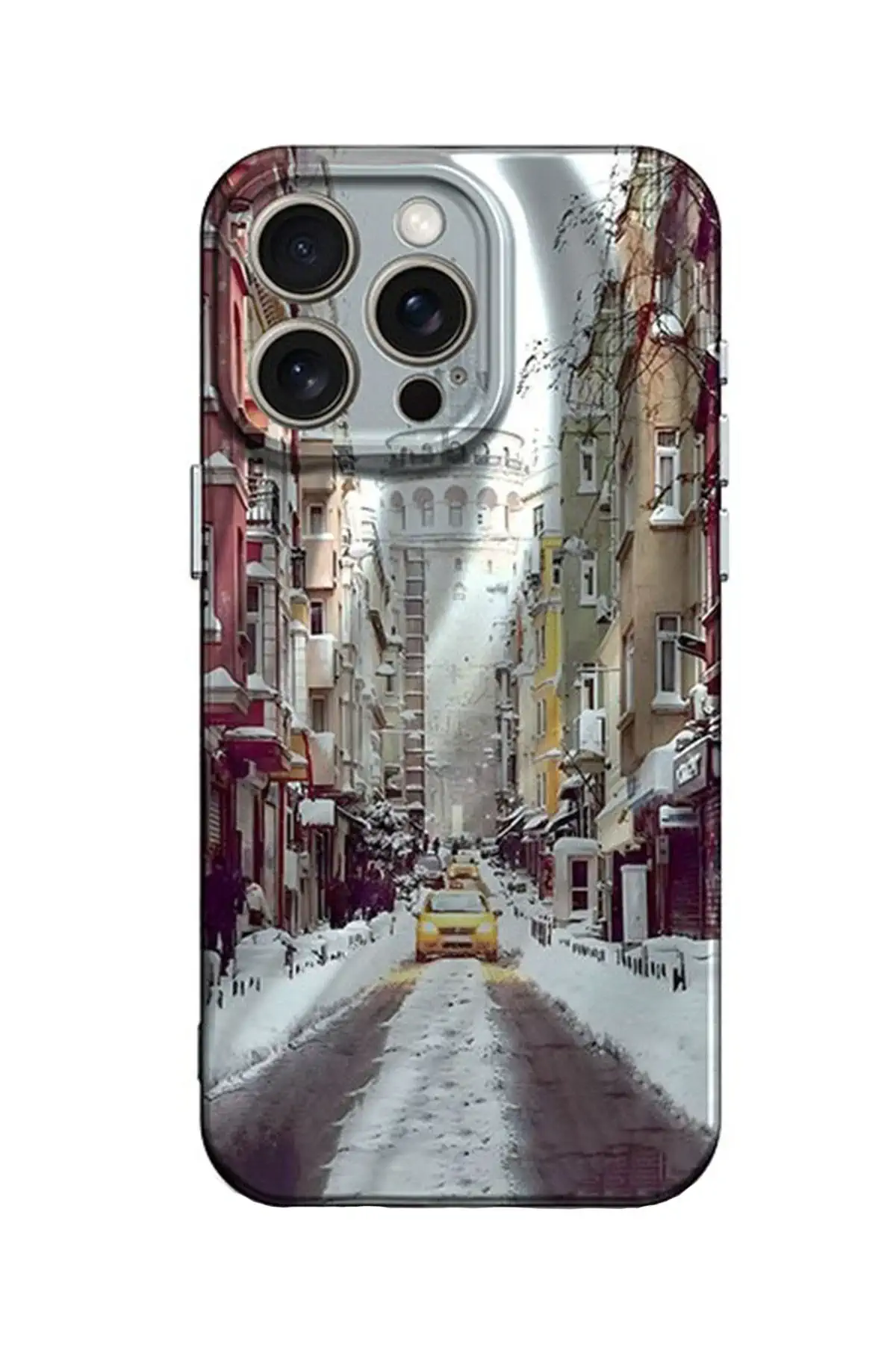 Newface iPhone 15 Pro Max Kılıf Crew Desenli Kapak - Galata Kulesi