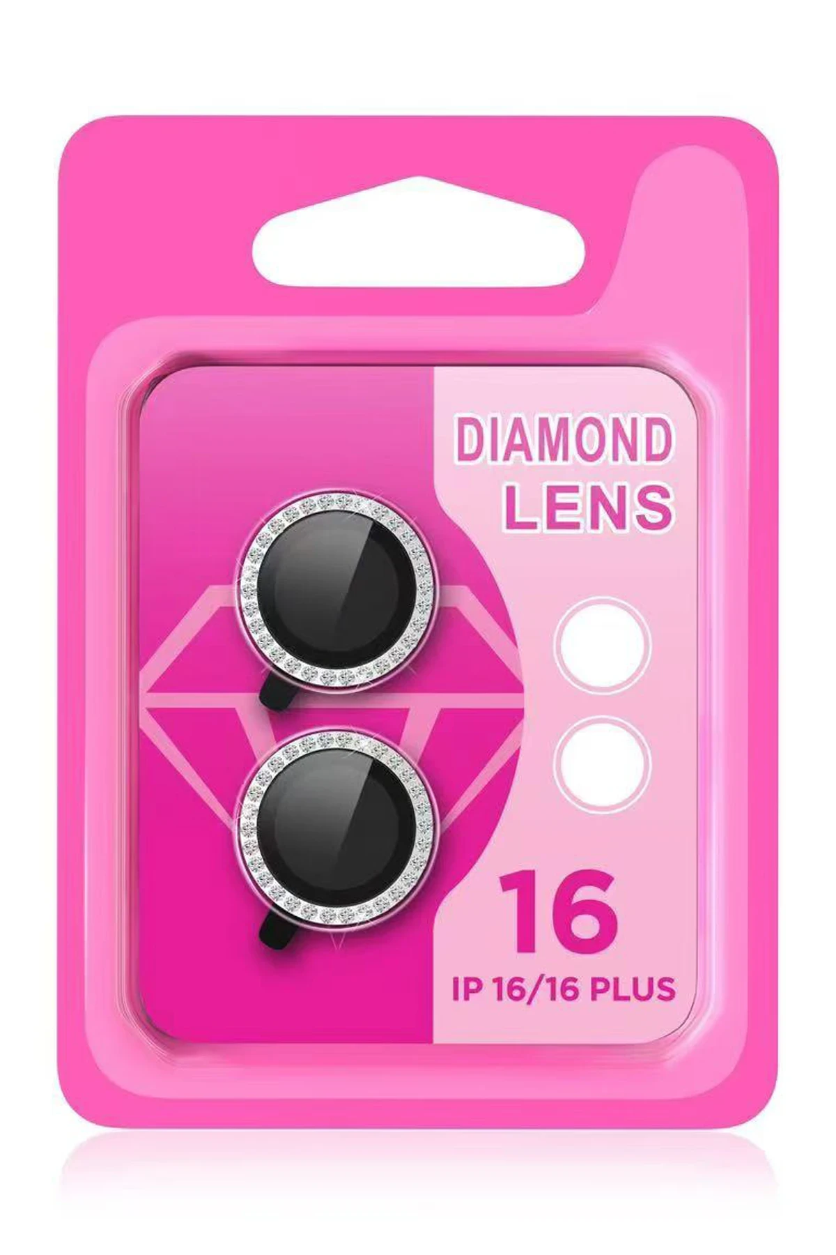 Newface iPhone 16 Rock Metal Kamera Lens - Beyaz