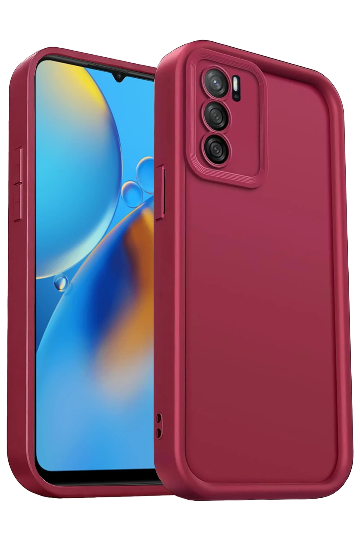 Newface Oppo A16 Kılıf Viera Silikon - Bordo