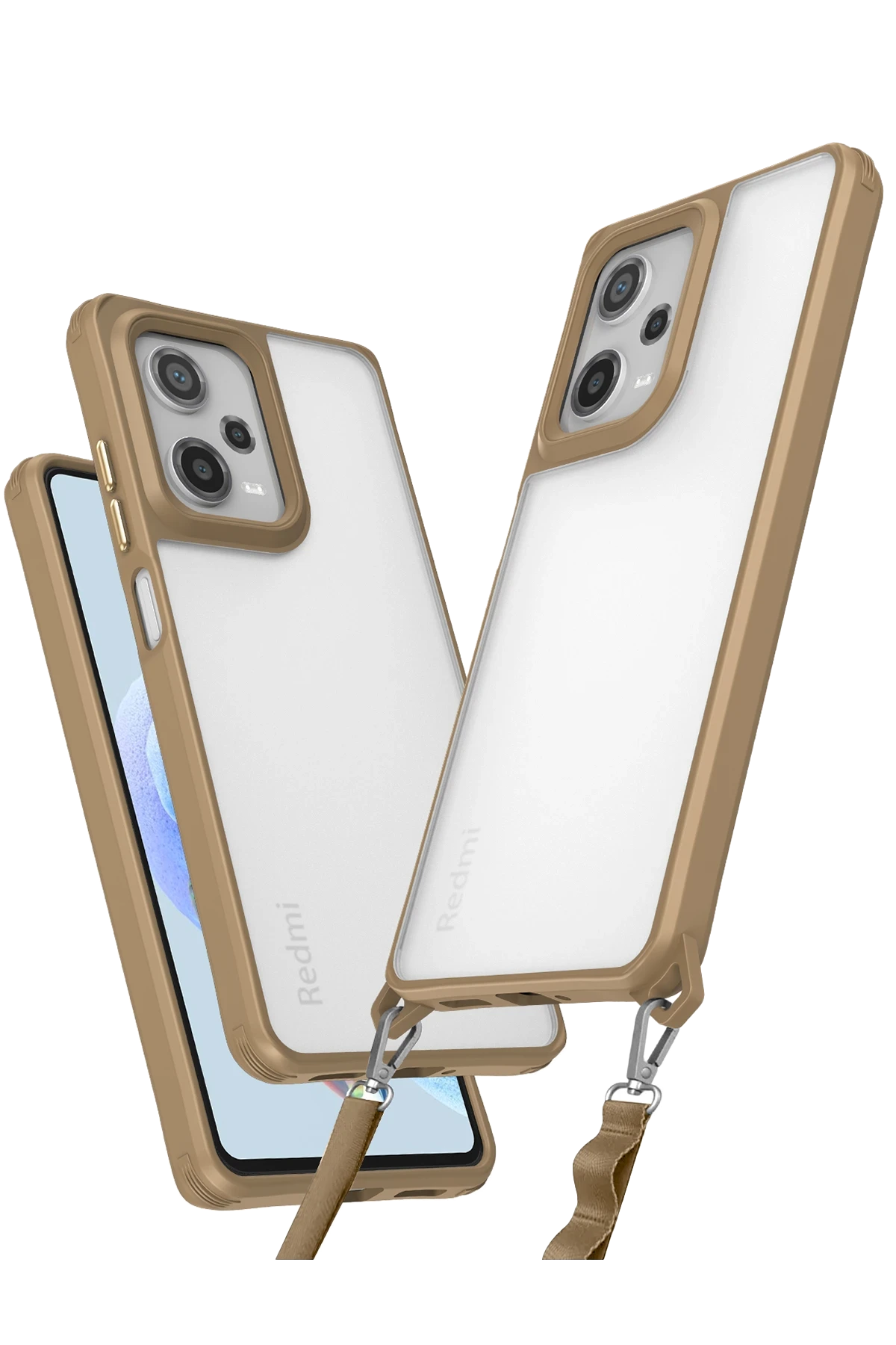 Newface Xiaomi Redmi Note 12 Pro 5G Kılıf Penta Silikon Kılıf - Çöl Titanyum