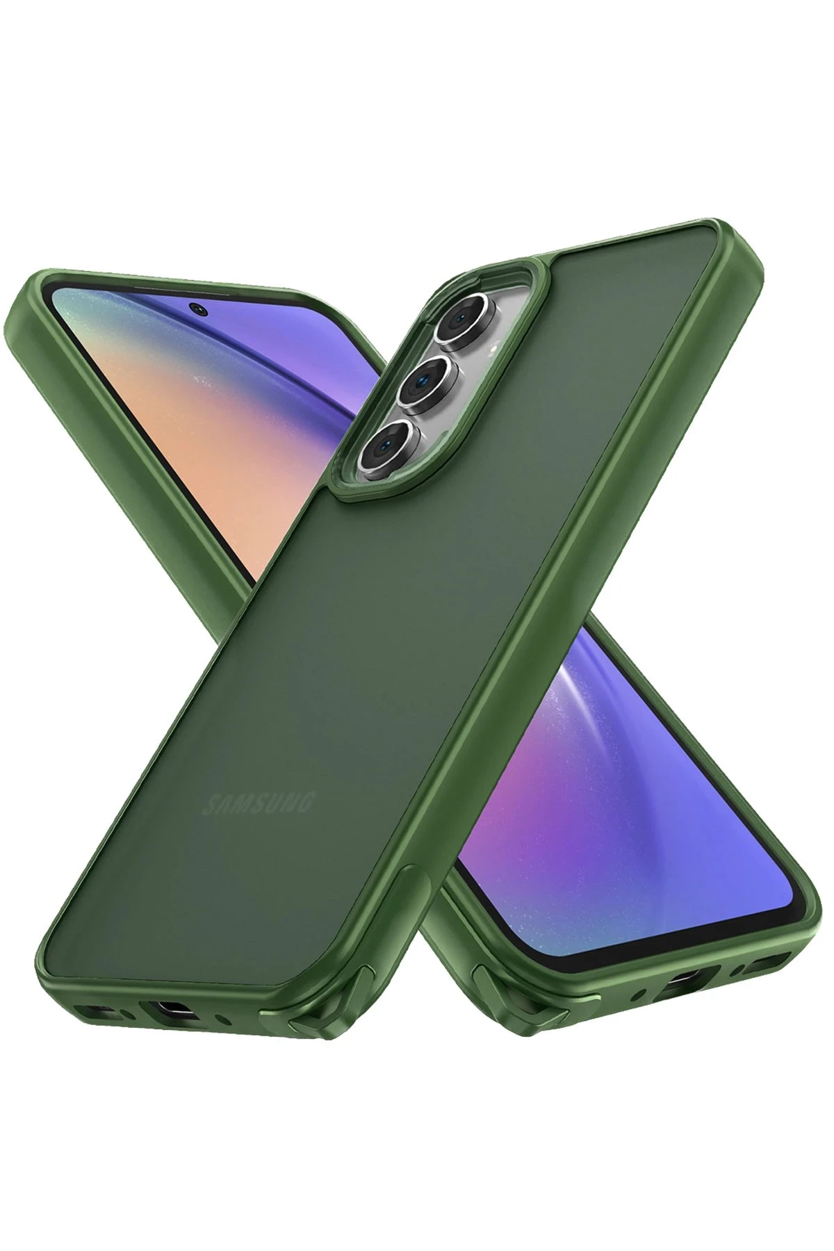 Newface Samsung Galaxy A34 5G Kılıf Elegant Kapak - Yeşil