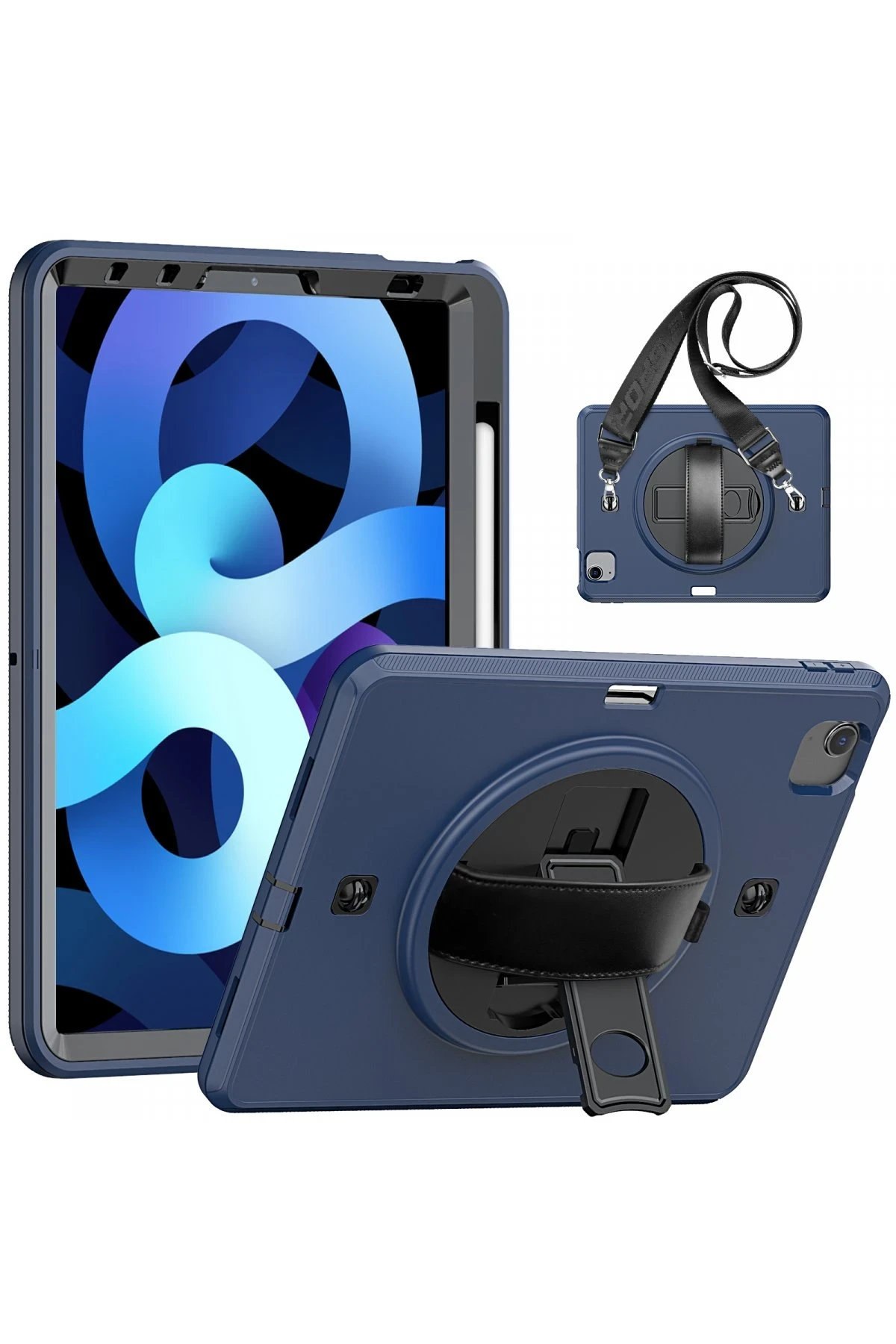Newface iPad Pro 11 (2020) Kılıf Strap-C Otterbox Tablet Kapak - Lacivert
