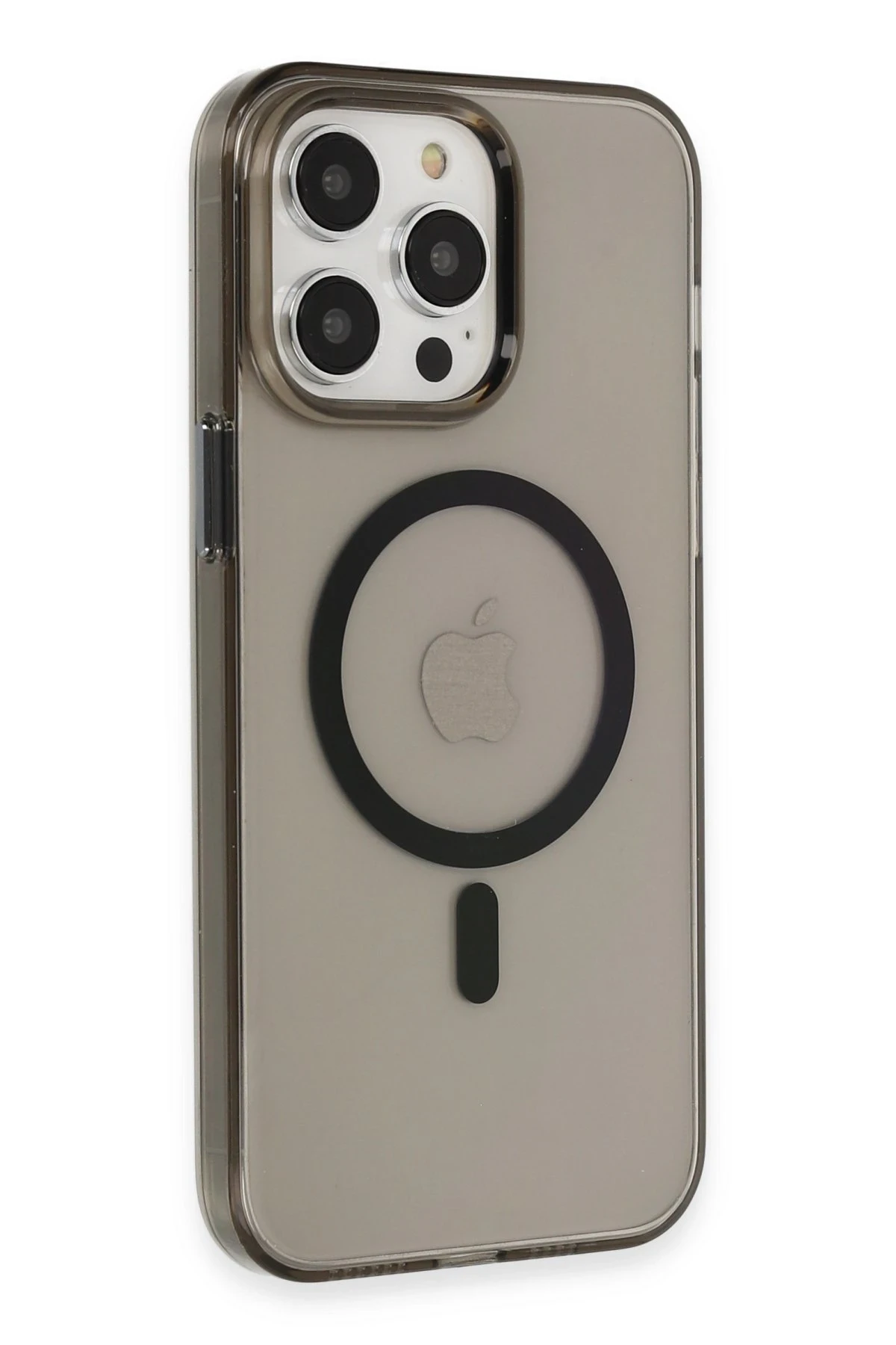 Newface iPhone 13 Pro Max Kılıf Tron Şeffaf Magsafe Kapak - Siyah