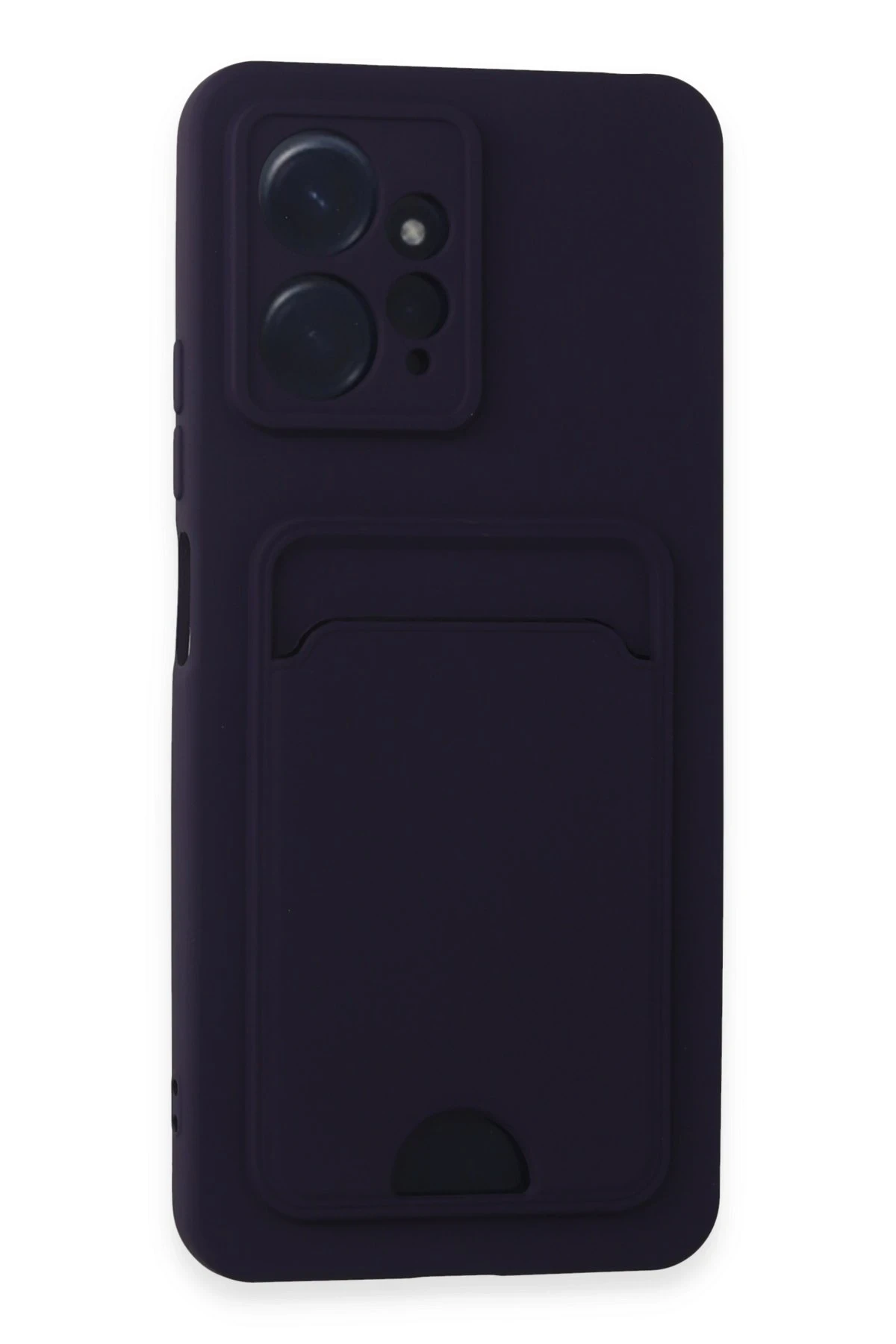 Newface Xiaomi Redmi Note 12 4G Kılıf Kelvin Kartvizitli Silikon - Derin Mor