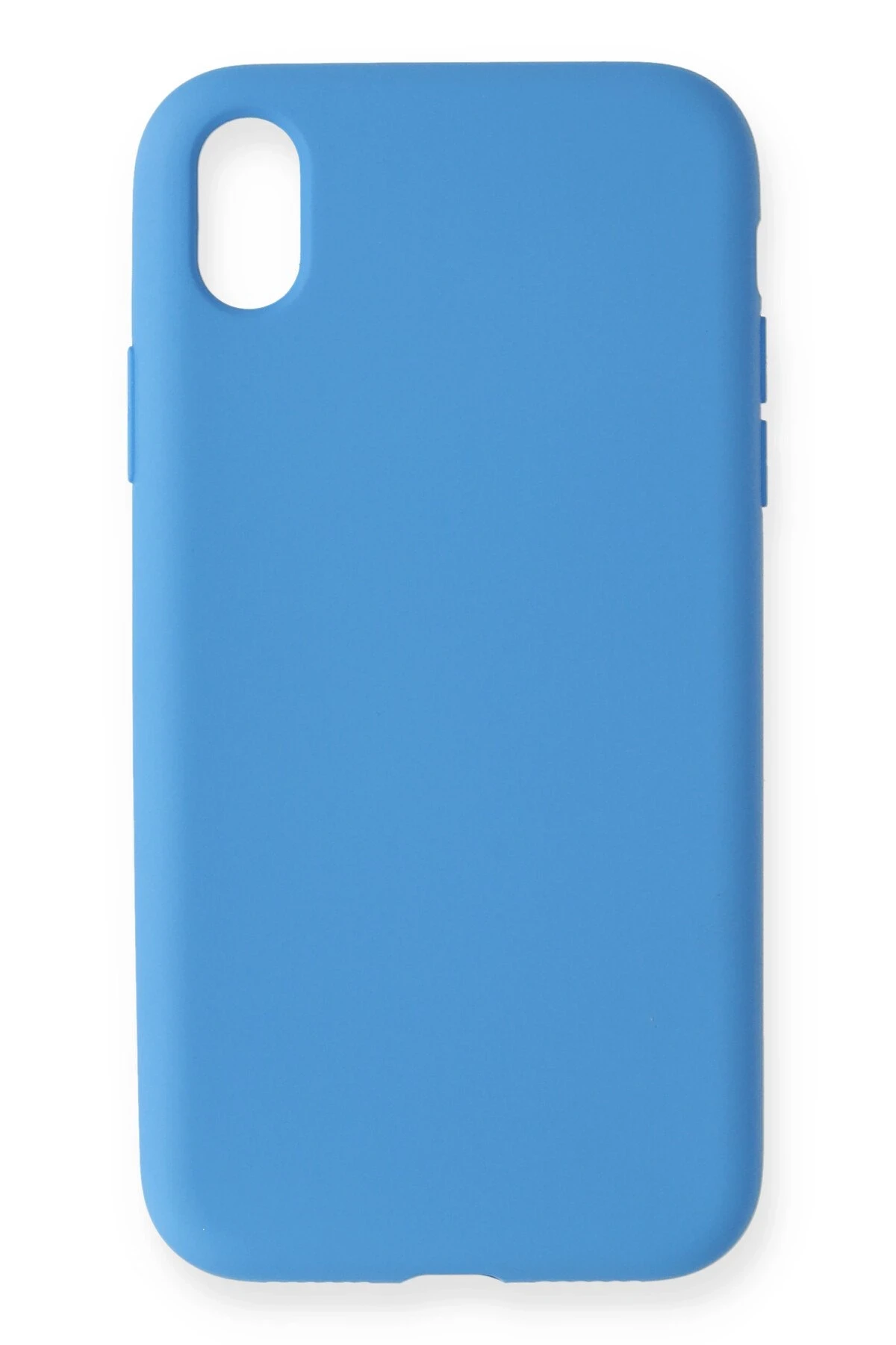Newface iPhone XR Kılıf Nano içi Kadife Silikon - Mavi