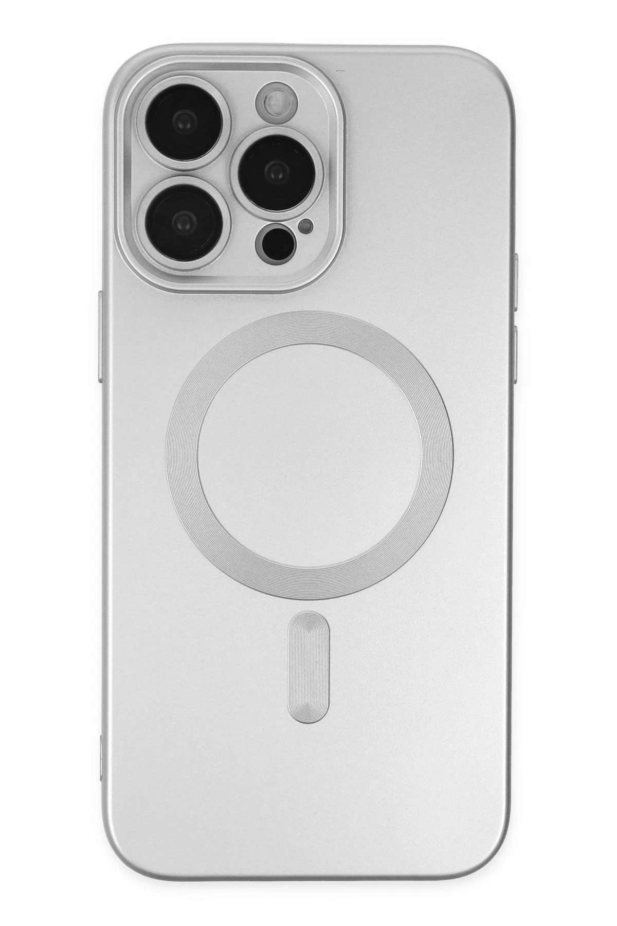 Newface iPhone 13 Pro Kılıf Moshi Lens Magneticsafe Silikon - Gümüş
