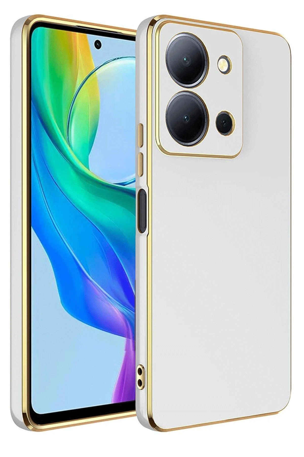 Newface Vivo Y36 Kılıf Volet Silikon - Beyaz