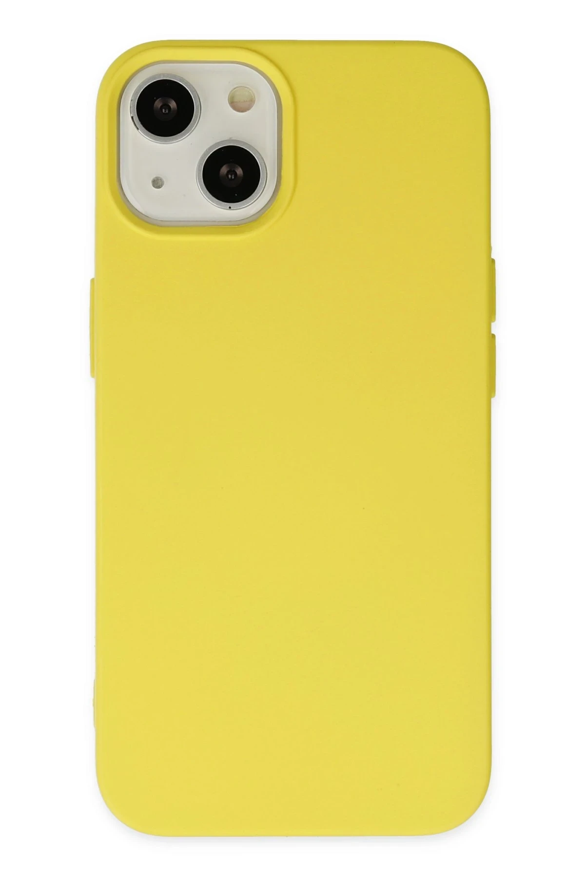 Newface iPhone 14 Kılıf Nano içi Kadife Silikon - Sarı