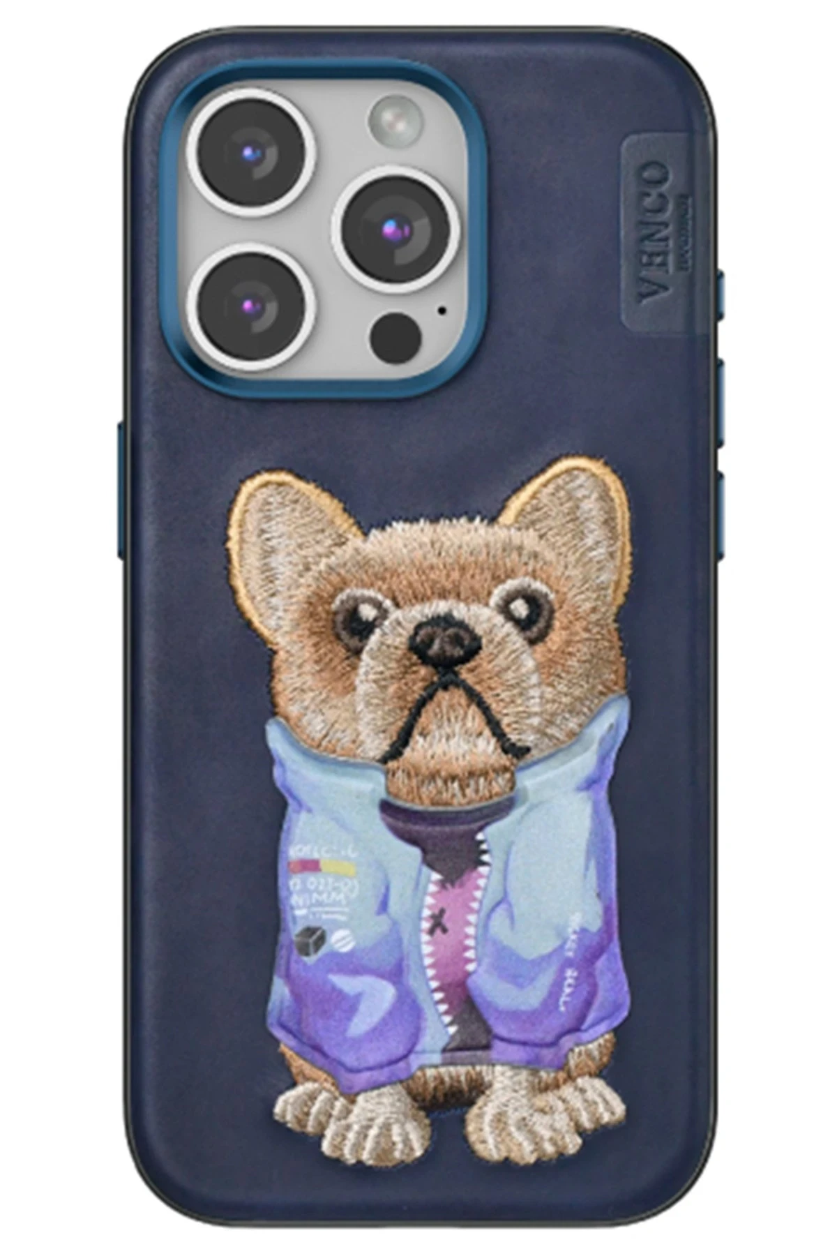 Venco iPhone 15 Pro Cute Desenli Kapak - Lacivert