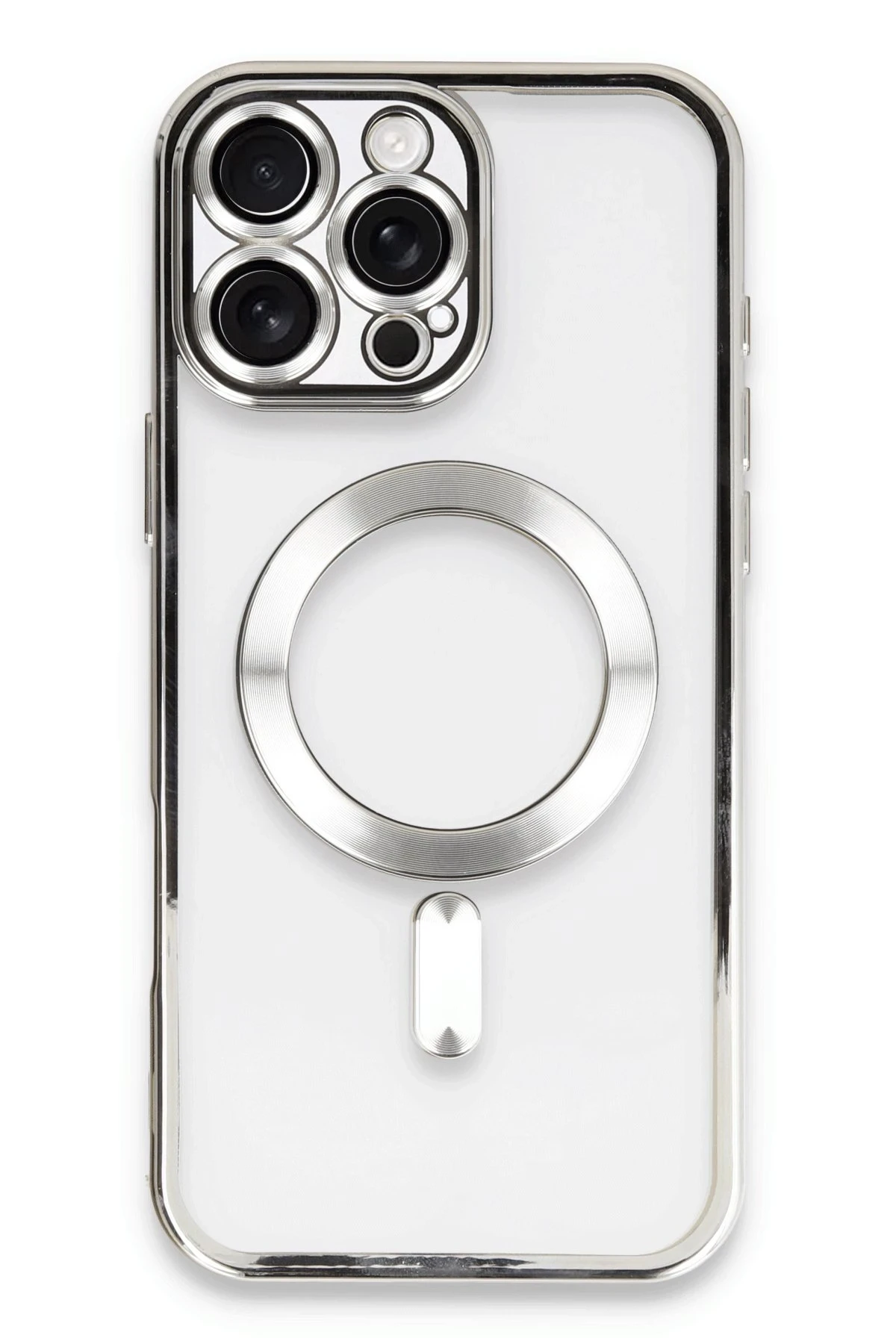 Newface iPhone 16 Pro Kılıf Kross Magneticsafe Kapak - Gümüş