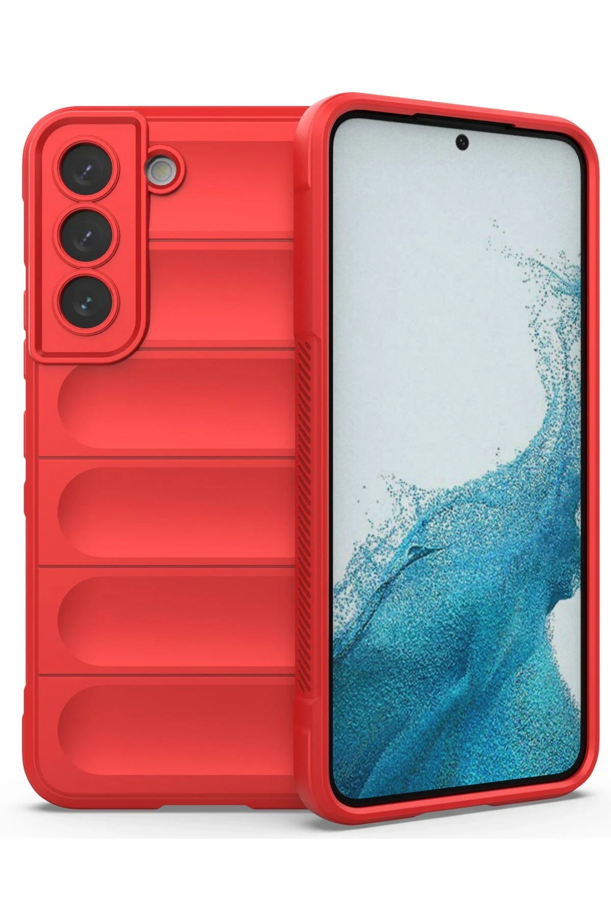 Newface Samsung Galaxy S21 Kılıf Optimum Silikon - Kırmızı