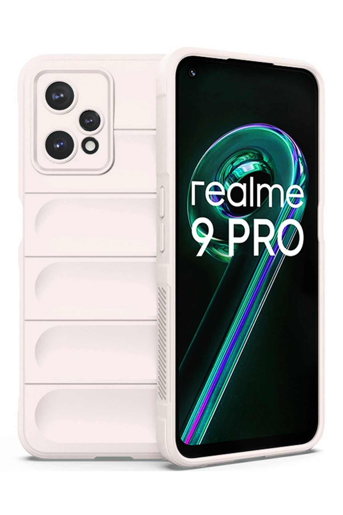 Newface Realme 9 Pro 5G Kılıf Optimum Silikon - Krem