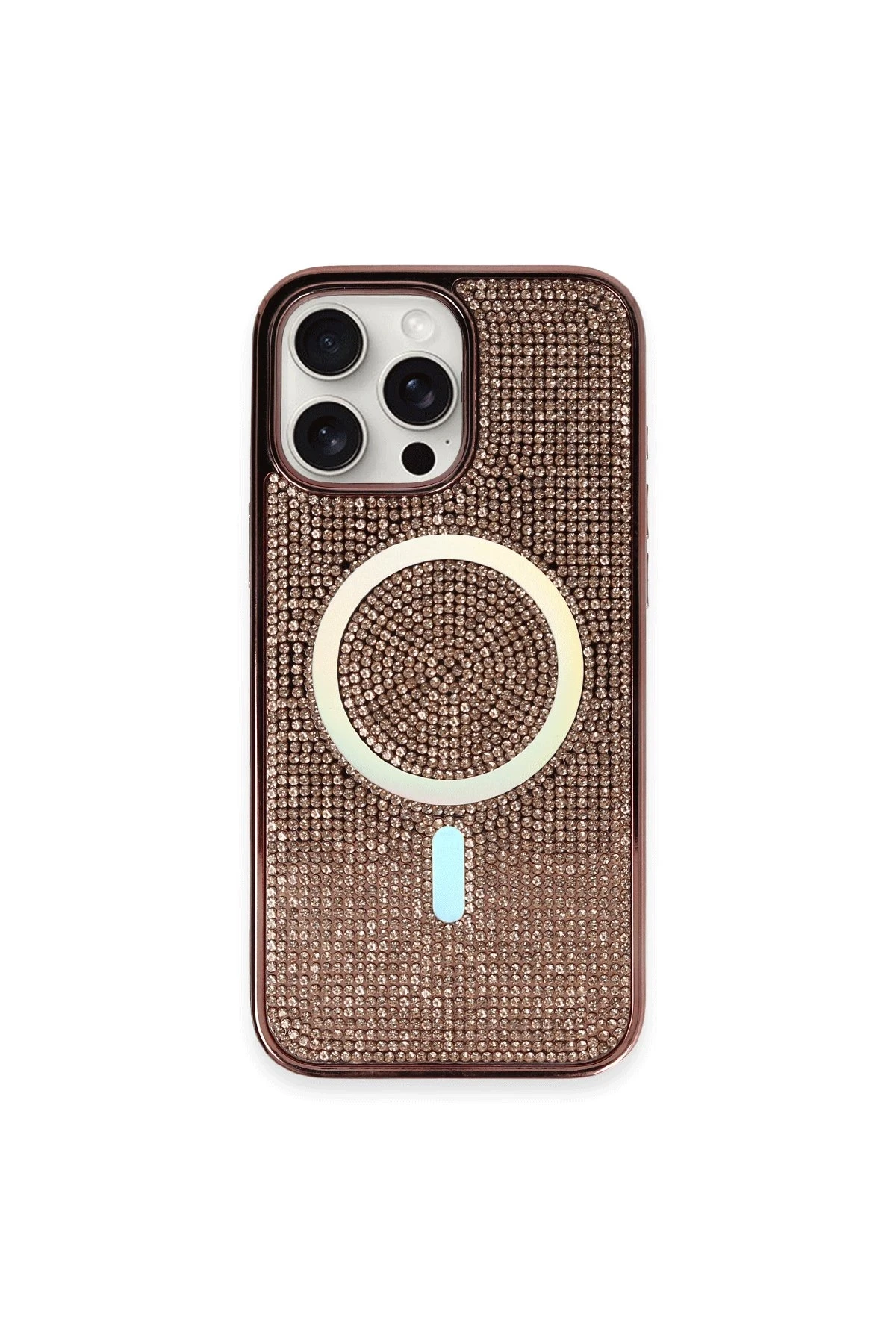 Newface iPhone 16 Pro Kılıf Diamond Magsafe Kapak - Pembe