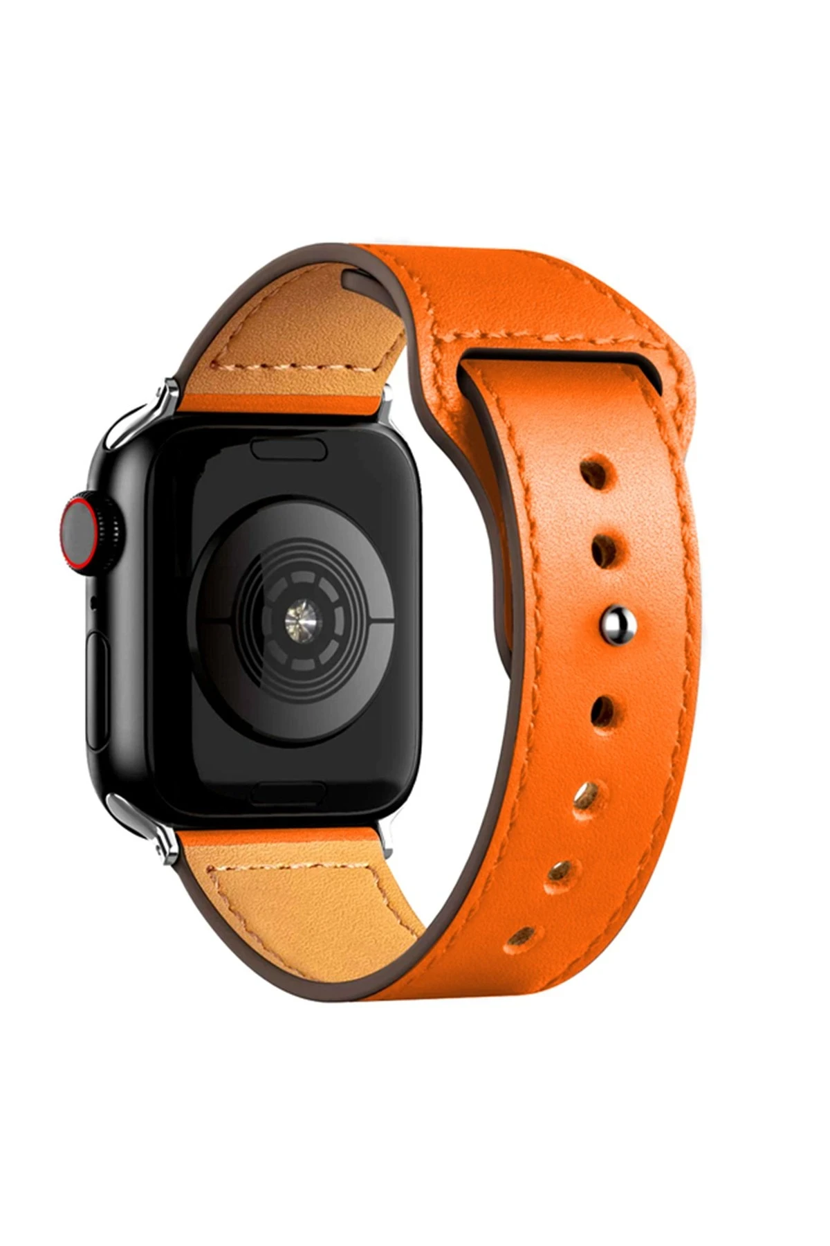 Newface Apple Watch 42mm KR415 Luaz Deri Kordon - Turuncu