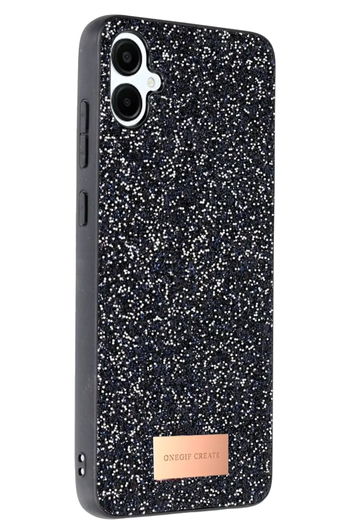 Onegif Samsung Galaxy A06 Bright Simli Kapak - Siyah