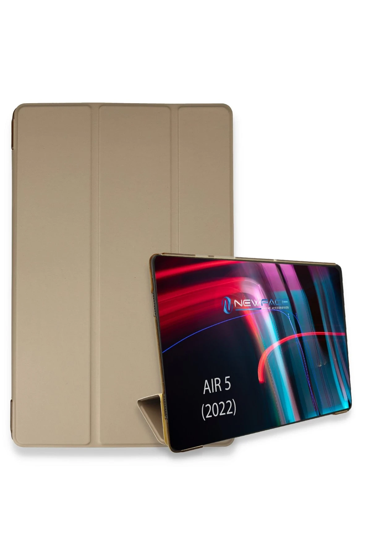 Newface iPad Air 5 (2022) Kılıf Tablet Smart Kılıf - Gold