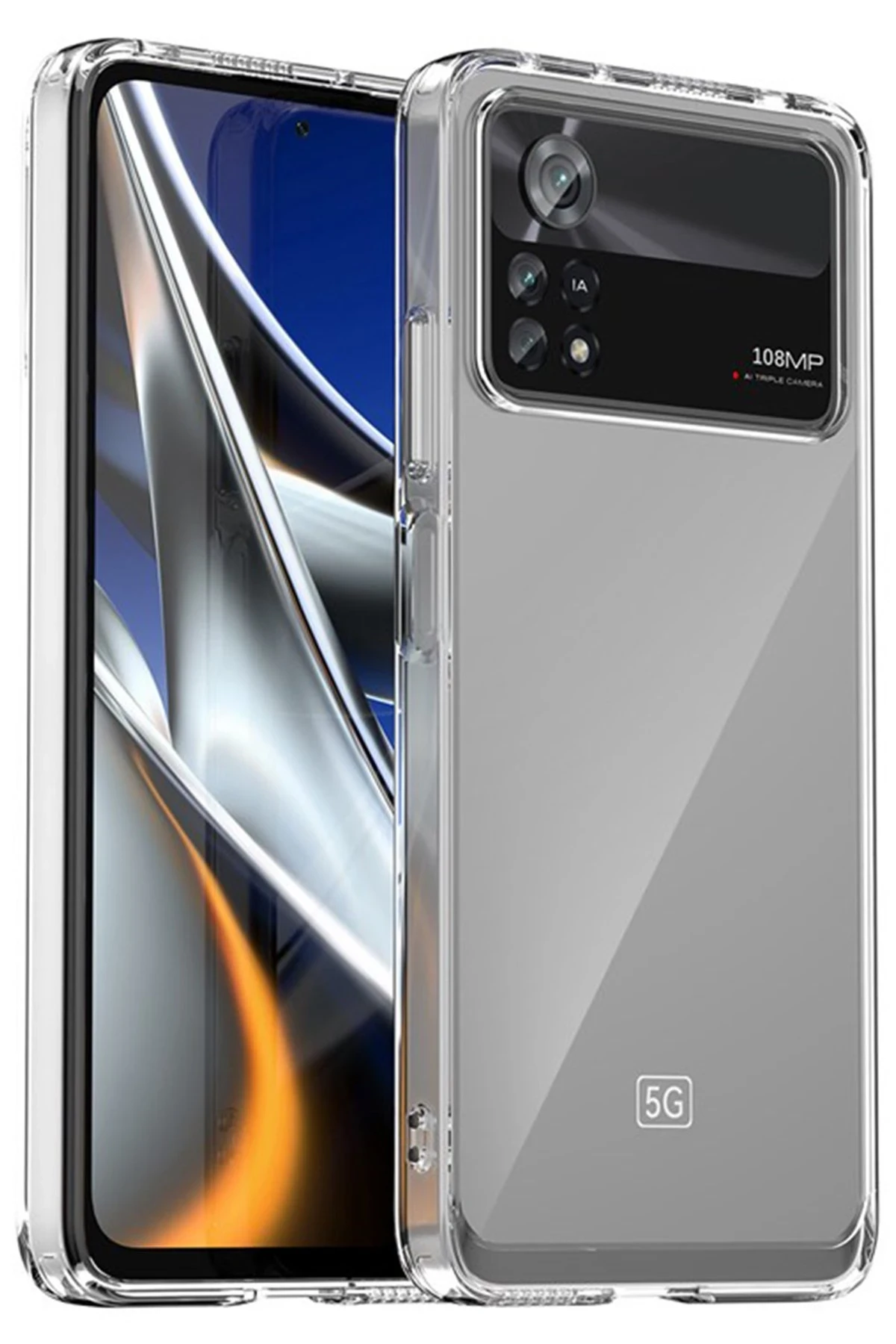 Newface Xiaomi Poco X4 Pro 5G Kılıf Lüx Şeffaf Silikon