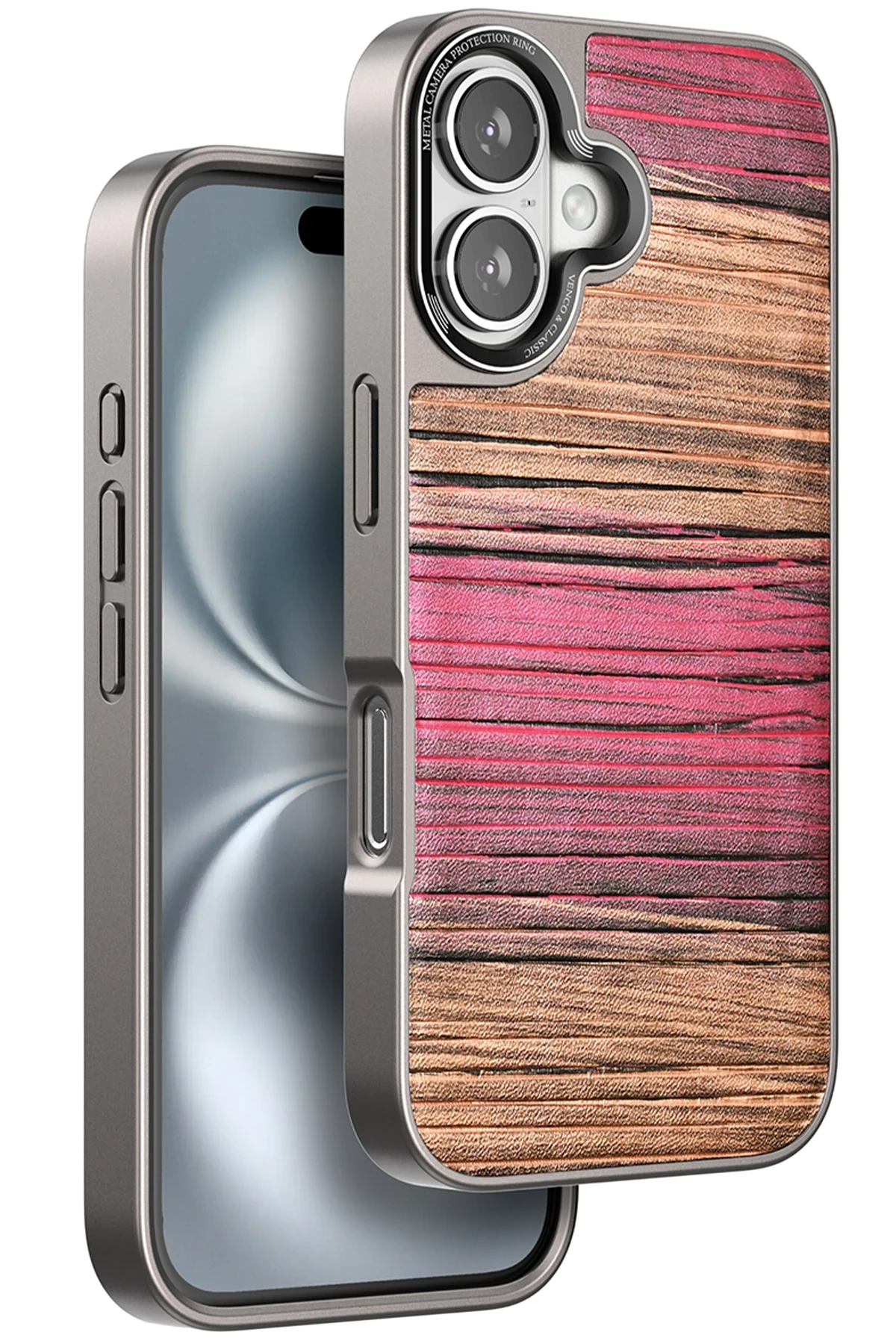 Venco iPhone 16 Wave Kapak - Pembe