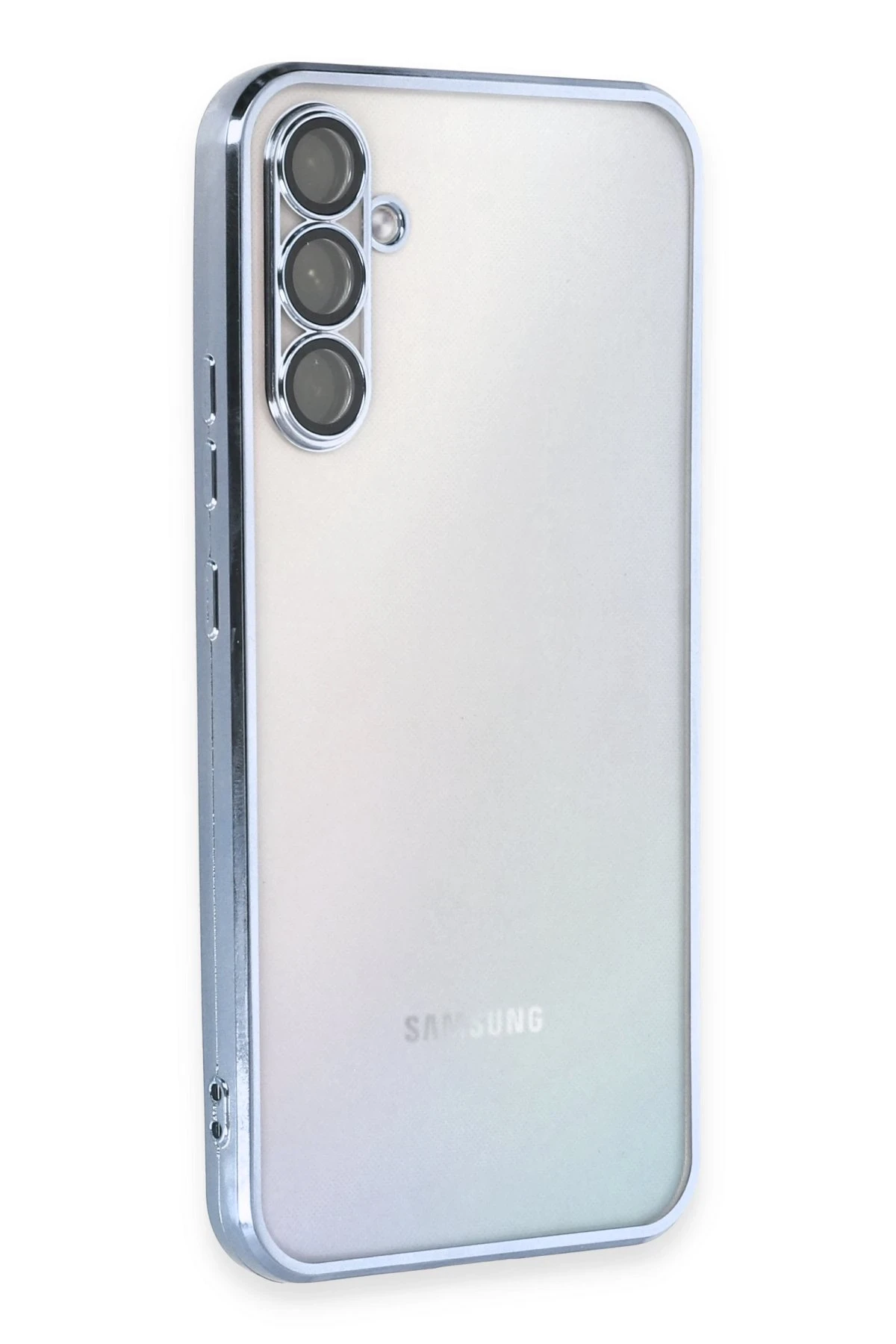 Newface Samsung Galaxy A34 5G Kılıf Razer Lensli Silikon - Açık Mavi