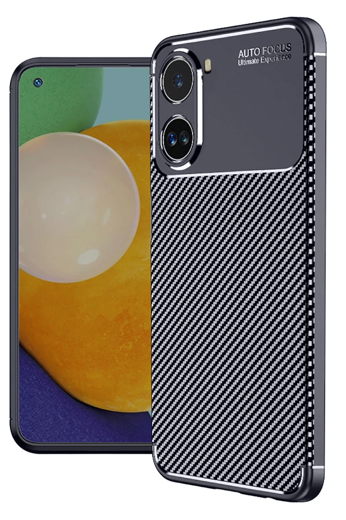 Newface Xiaomi Poco X7 Pro Kılıf Auto Focus Karbon Kapak - Lacivert