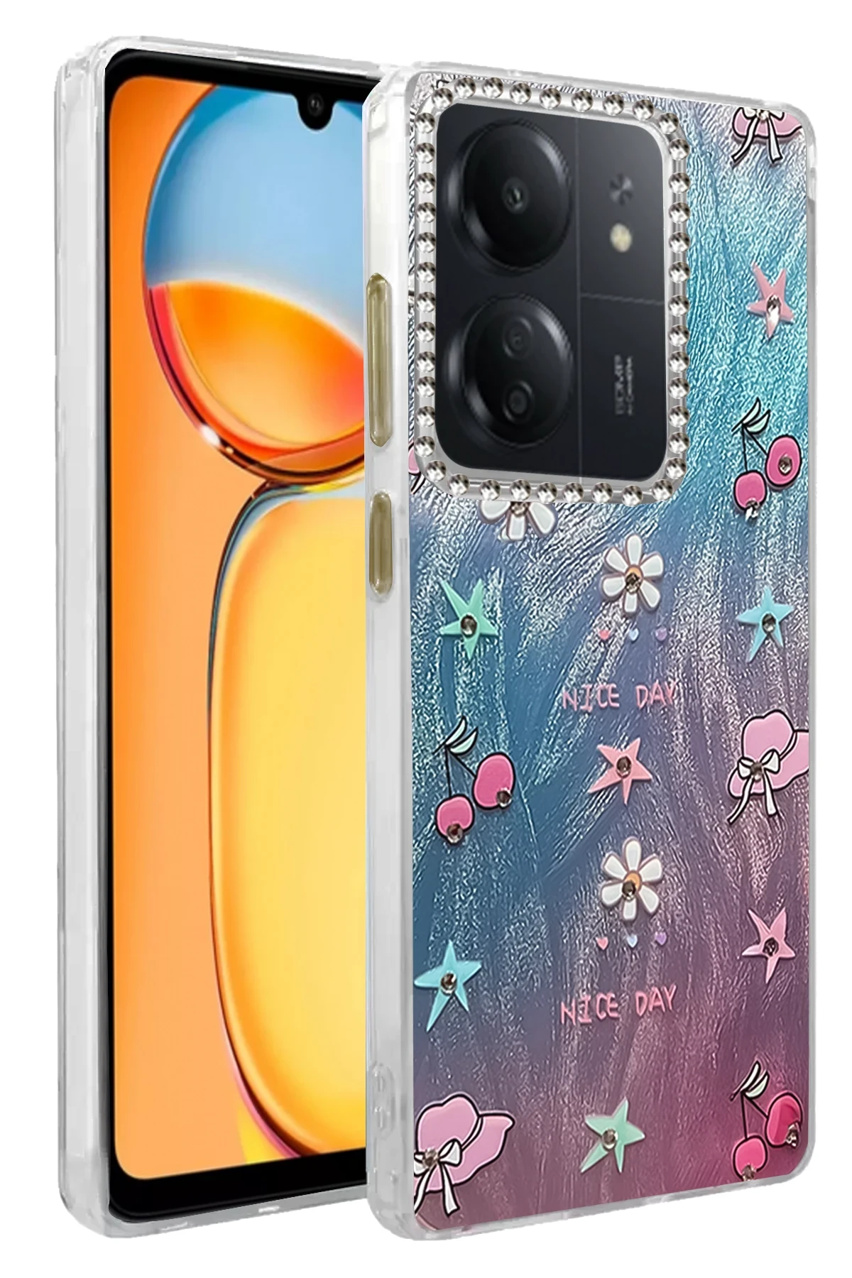 Newface Xiaomi Redmi 13C Kılıf Blade Aynalı Desenli Kapak - Desen 4