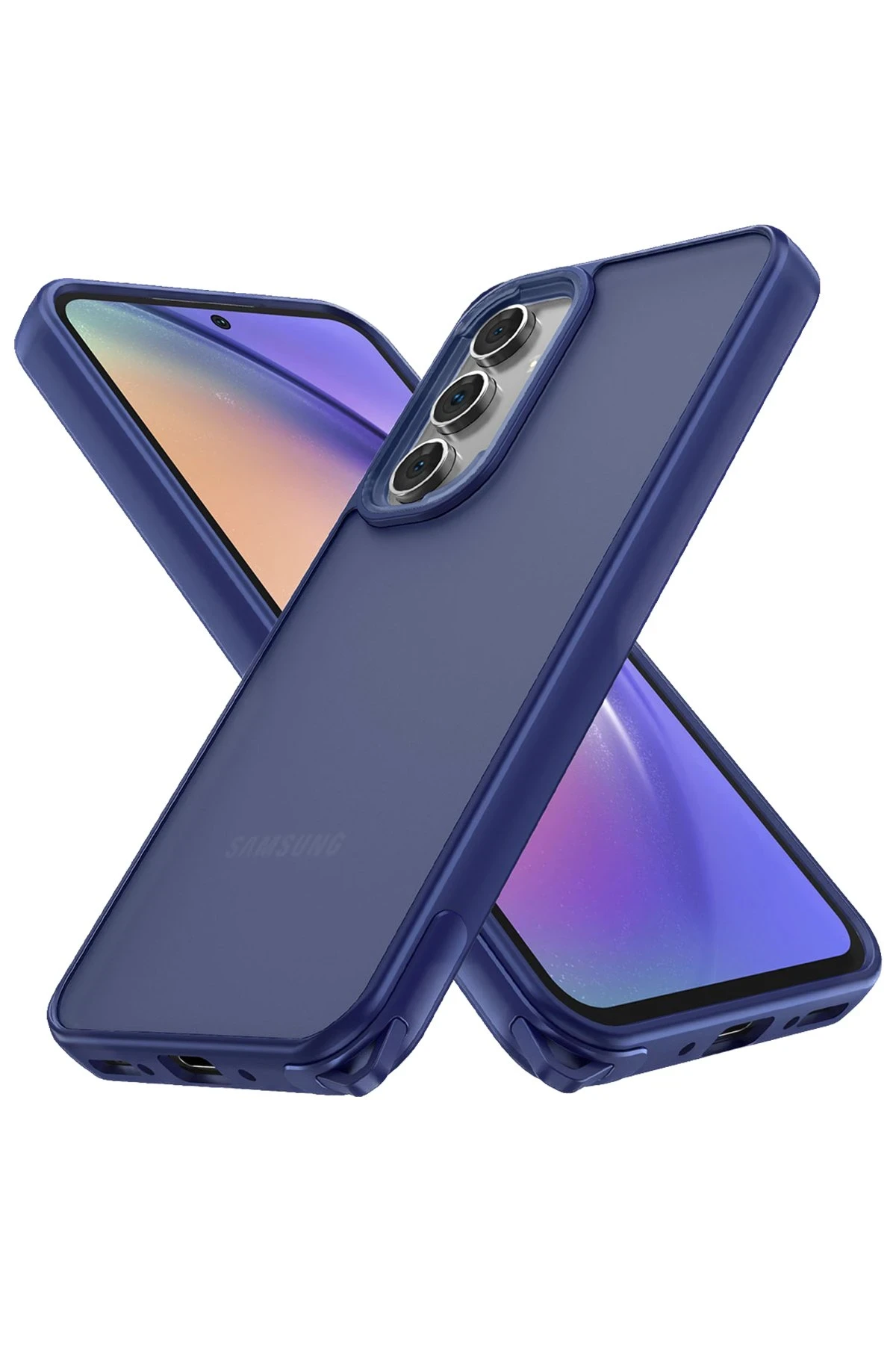 Newface Samsung Galaxy A14 4G Kılıf Elegant Kapak - Lacivert