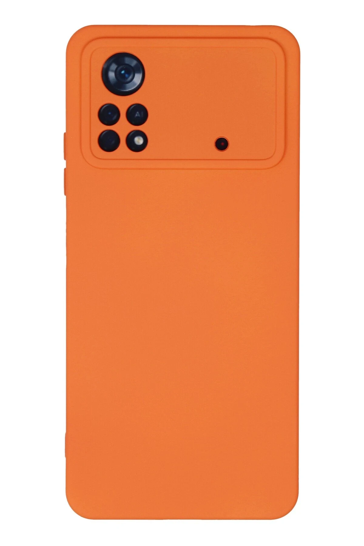 Newface Xiaomi Poco X4 Pro 5G Kılıf Nano içi Kadife Silikon - Turuncu