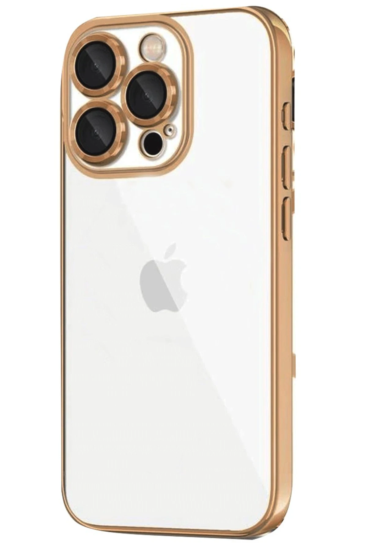 Newface iPhone 16 Pro Max Kılıf Razer Lensli Silikon - Desert