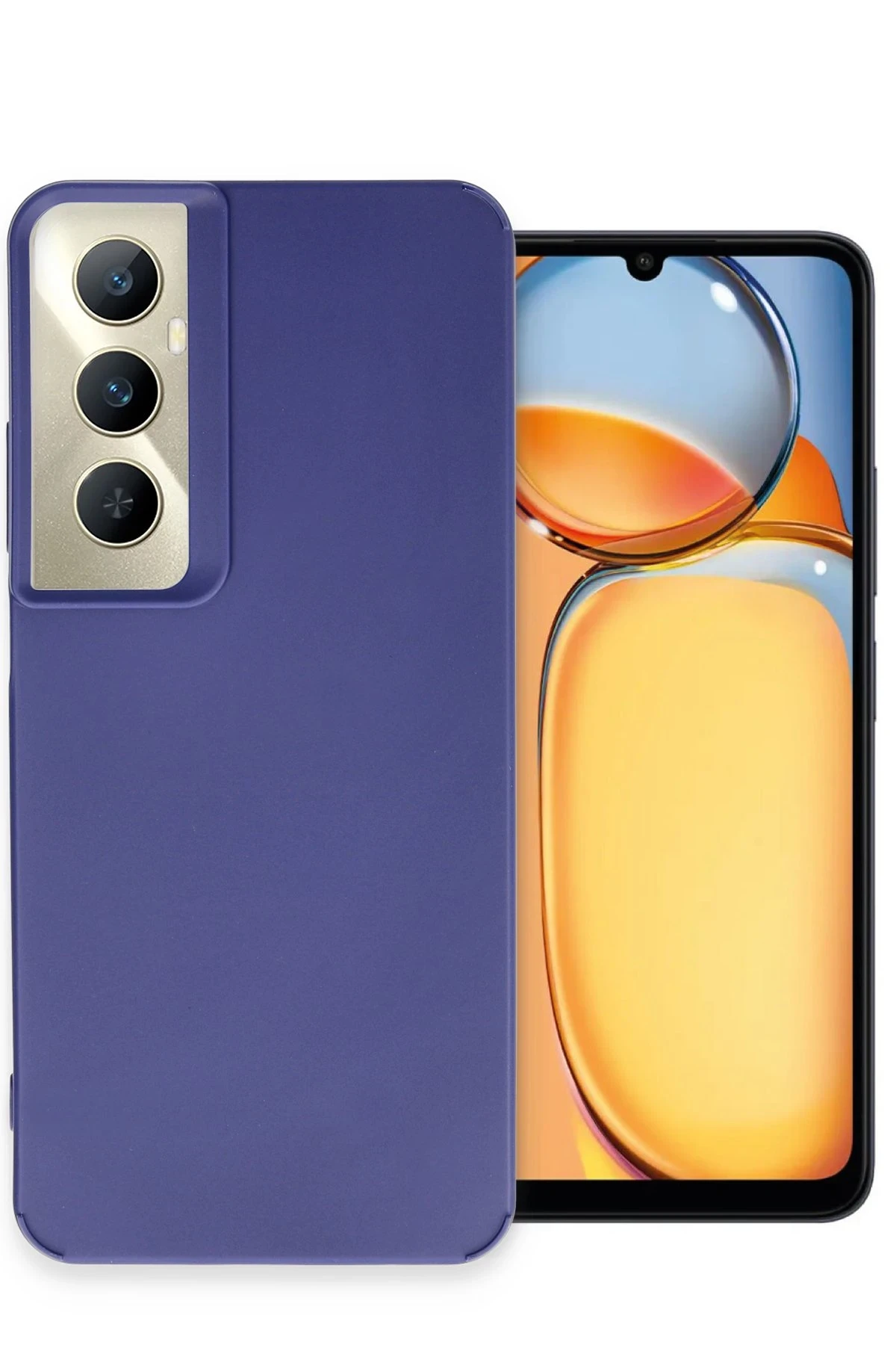 Newface Realme C65 Kılıf Petro Silikon - Lacivert