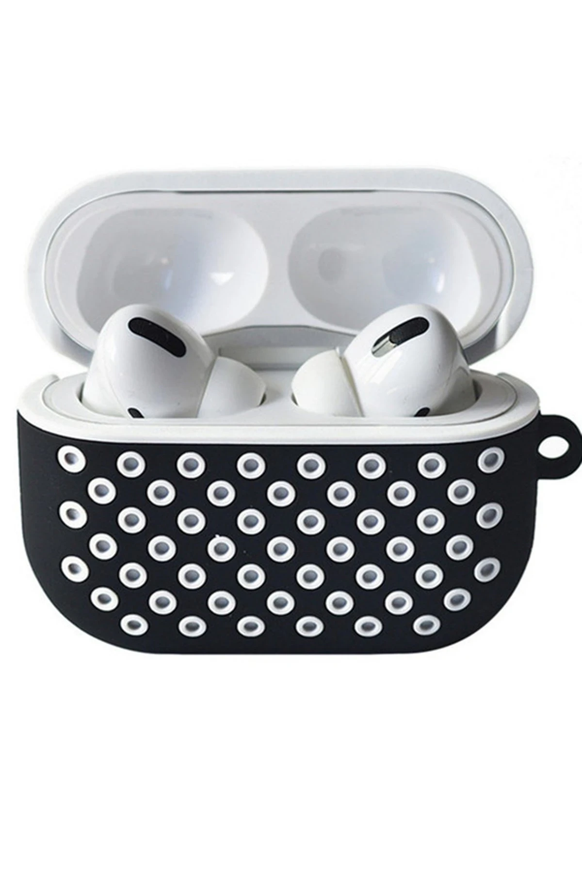 Newface Airpods Pro 2 (2.nesil) Spor Delikli Kılıf - Siyah-Beyaz