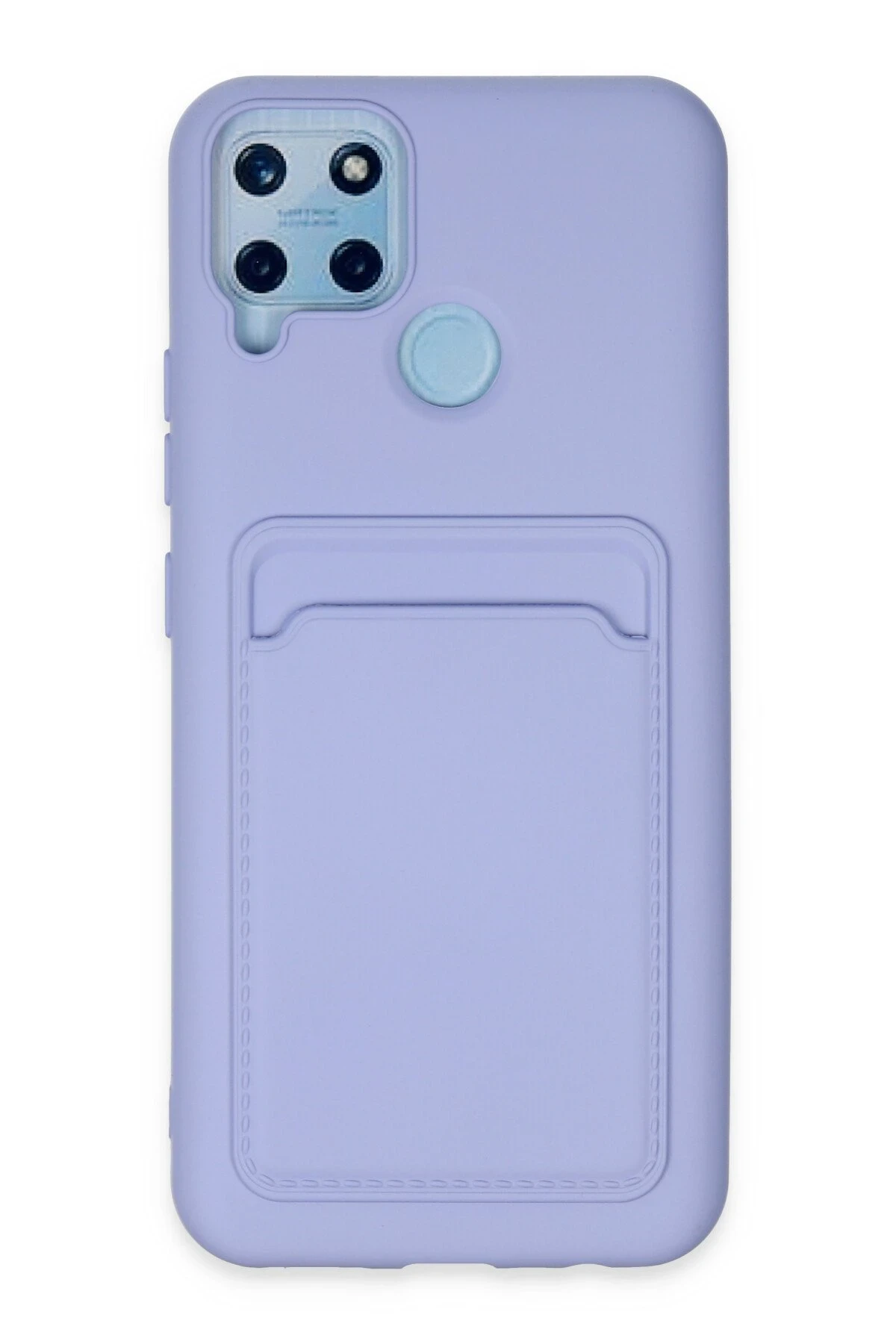 Newface Realme C25 Kılıf Kelvin Kartvizitli Silikon - Lila