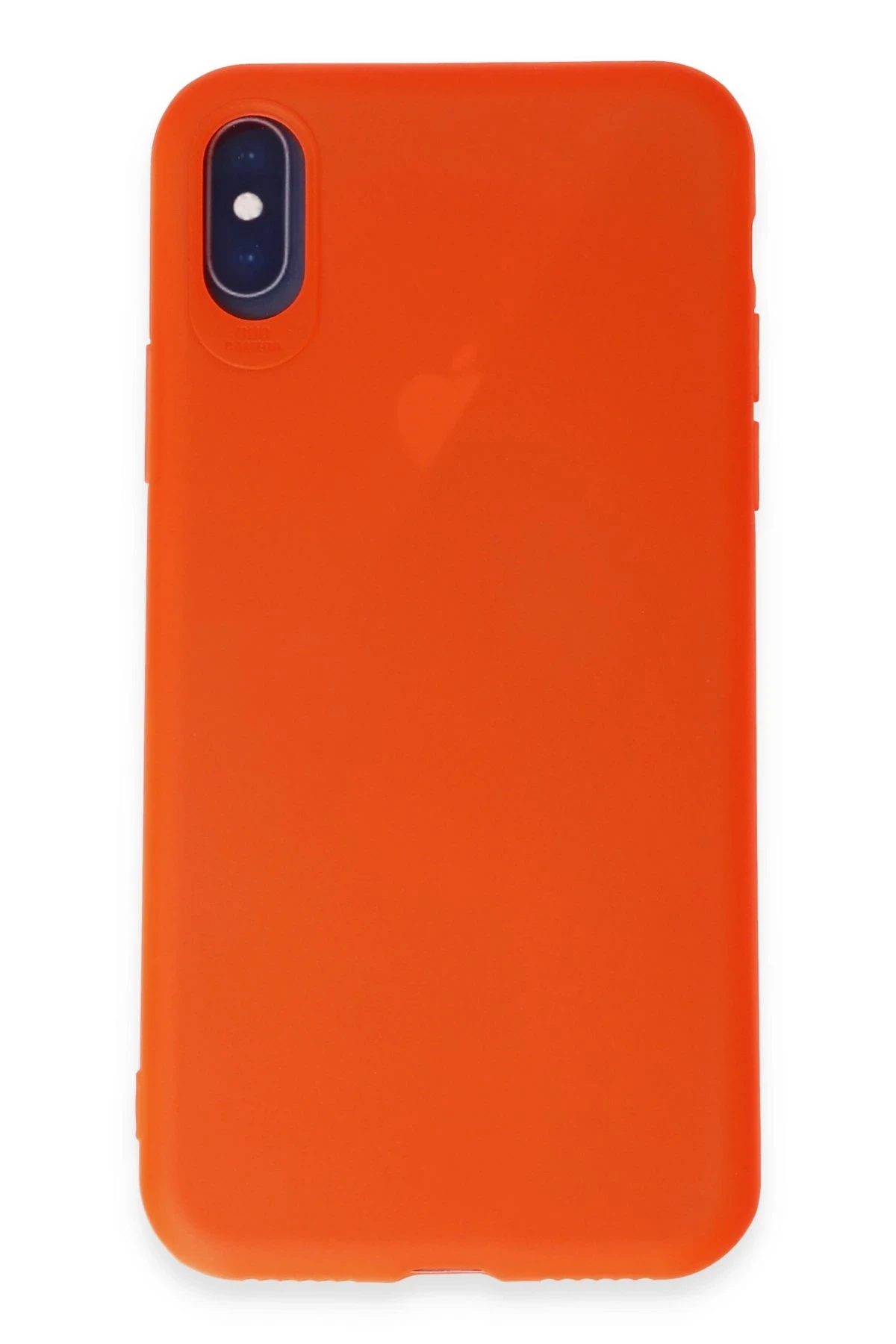 Newface iPhone X Kılıf First Silikon - Parlak Turuncu