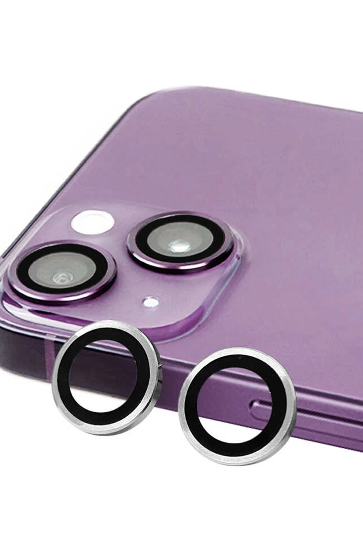 Newface iPhone 13 Raze Metal Kamera Lens - Gümüş