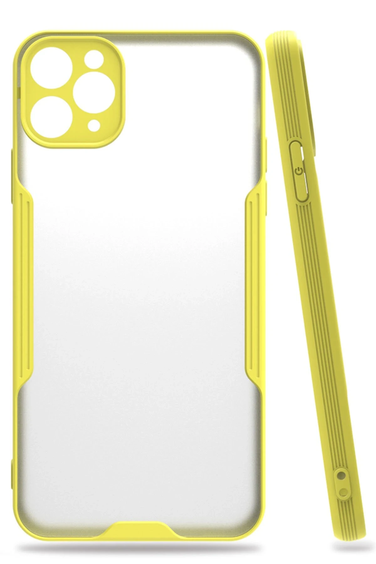 Newface iPhone 11 Pro Max Kılıf Platin Silikon - Sarı