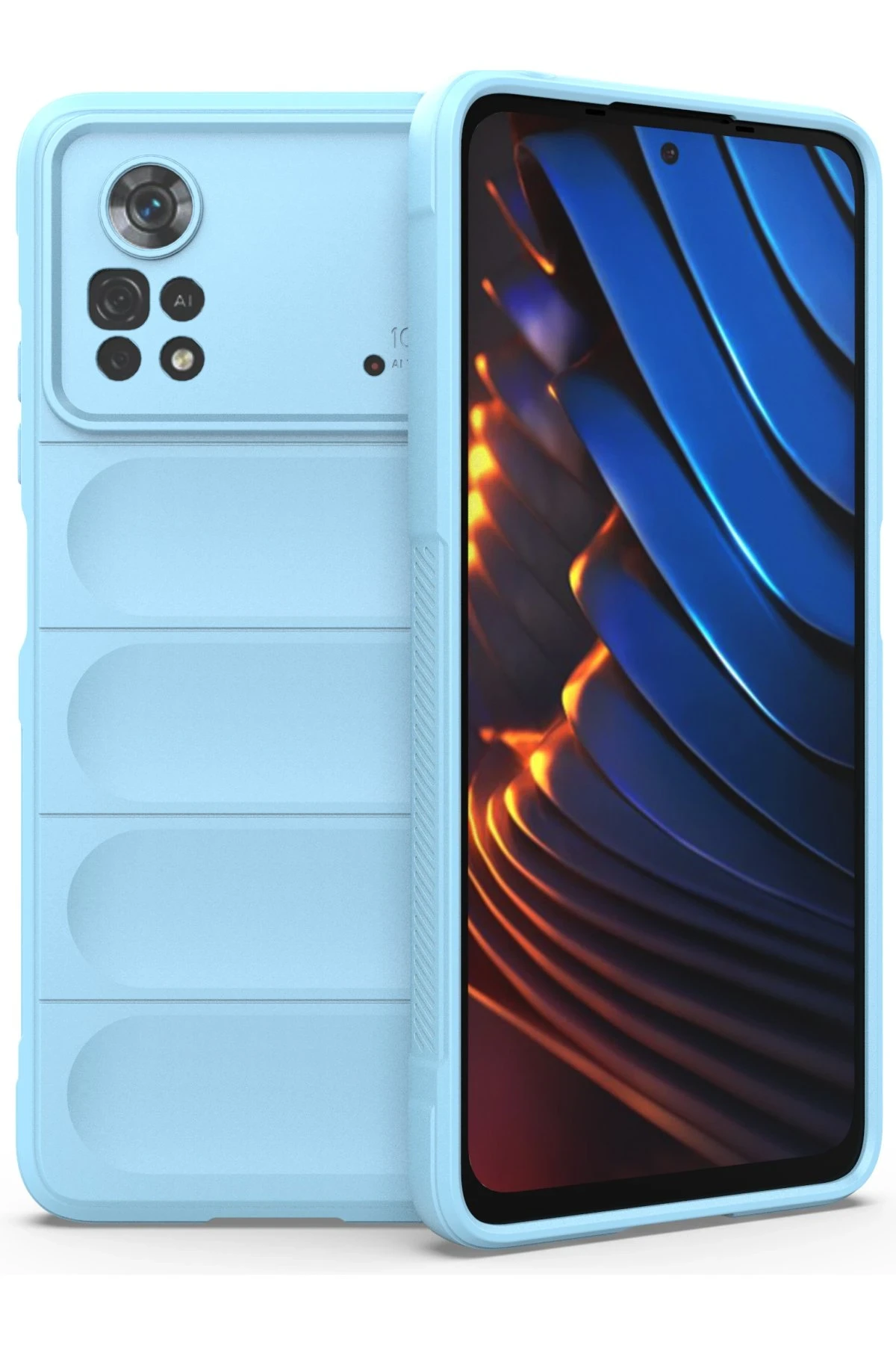 Newface Xiaomi Poco X4 Pro 5G Kılıf Optimum Silikon - Sky Blue
