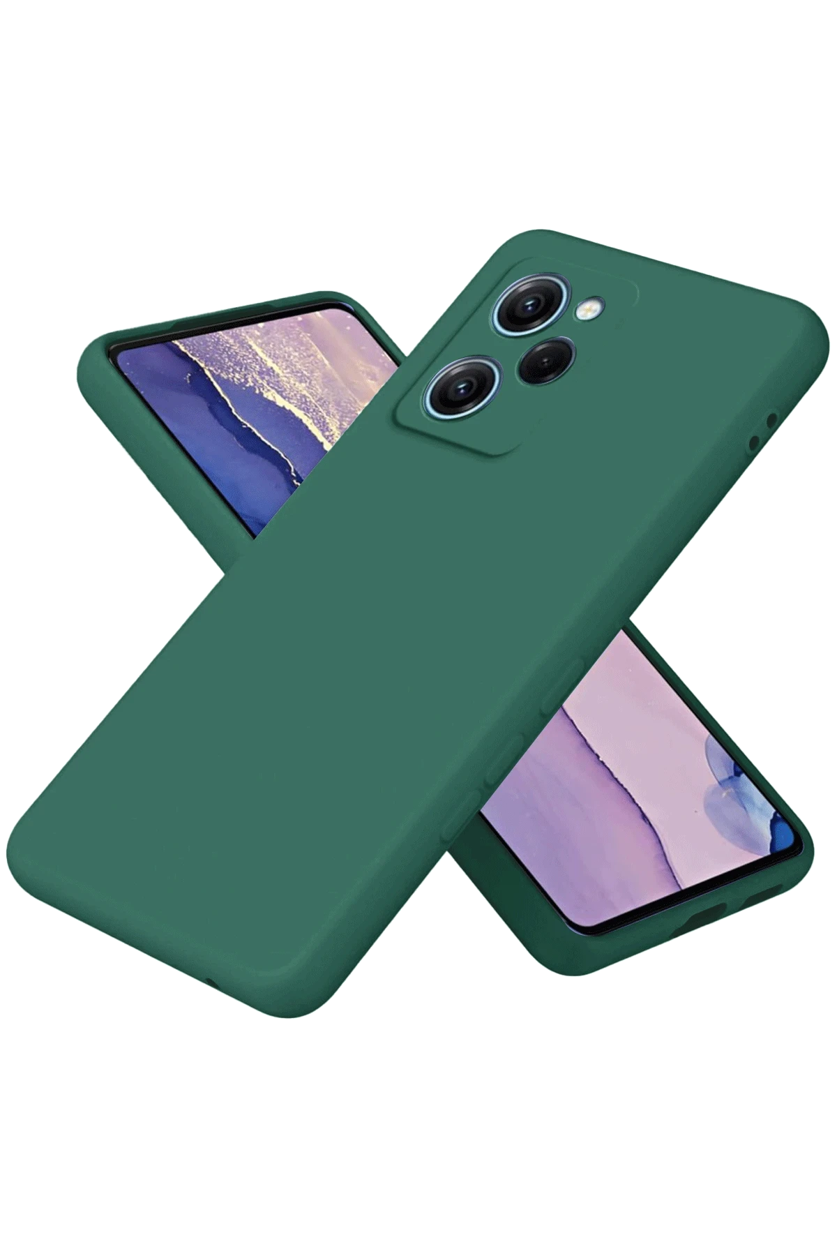 Newface Xiaomi Poco X5 Pro 5G Nano içi Kadife Silikon - Koyu Yeşil