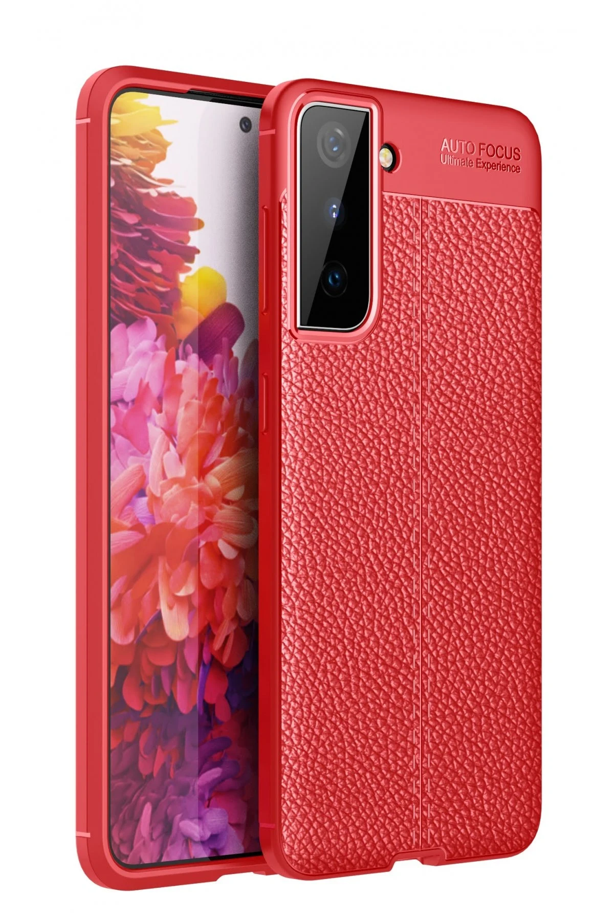 Newface Samsung Galaxy S21 Kılıf Auto Focus Kapak - Kırmızı
